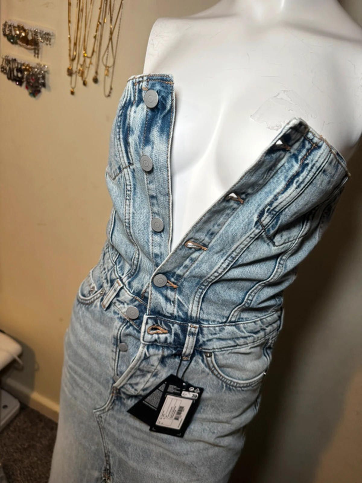 Weekday Weekday Scottsdale Long Denim Dress UK 8/S New With Tags Size S / US 4 / IT 40 - 2 Thumbnail