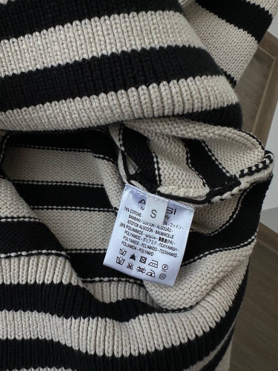 Japanese Brand × Vintage Vintage Alysi Striped Knit White Sweater Size US S / EU 44-46 / 1 - 11 Thumbnail