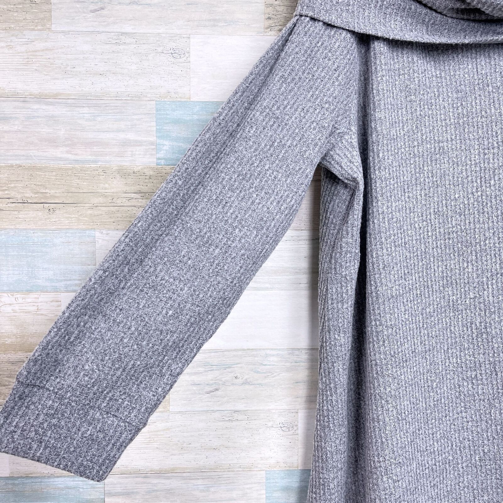 Other GREIGE Soft Ribbed Cowl Neck Dress Gray Lounge Comfort 2X Size XXL / US 16-18 / IT 52-54 - 3 Thumbnail