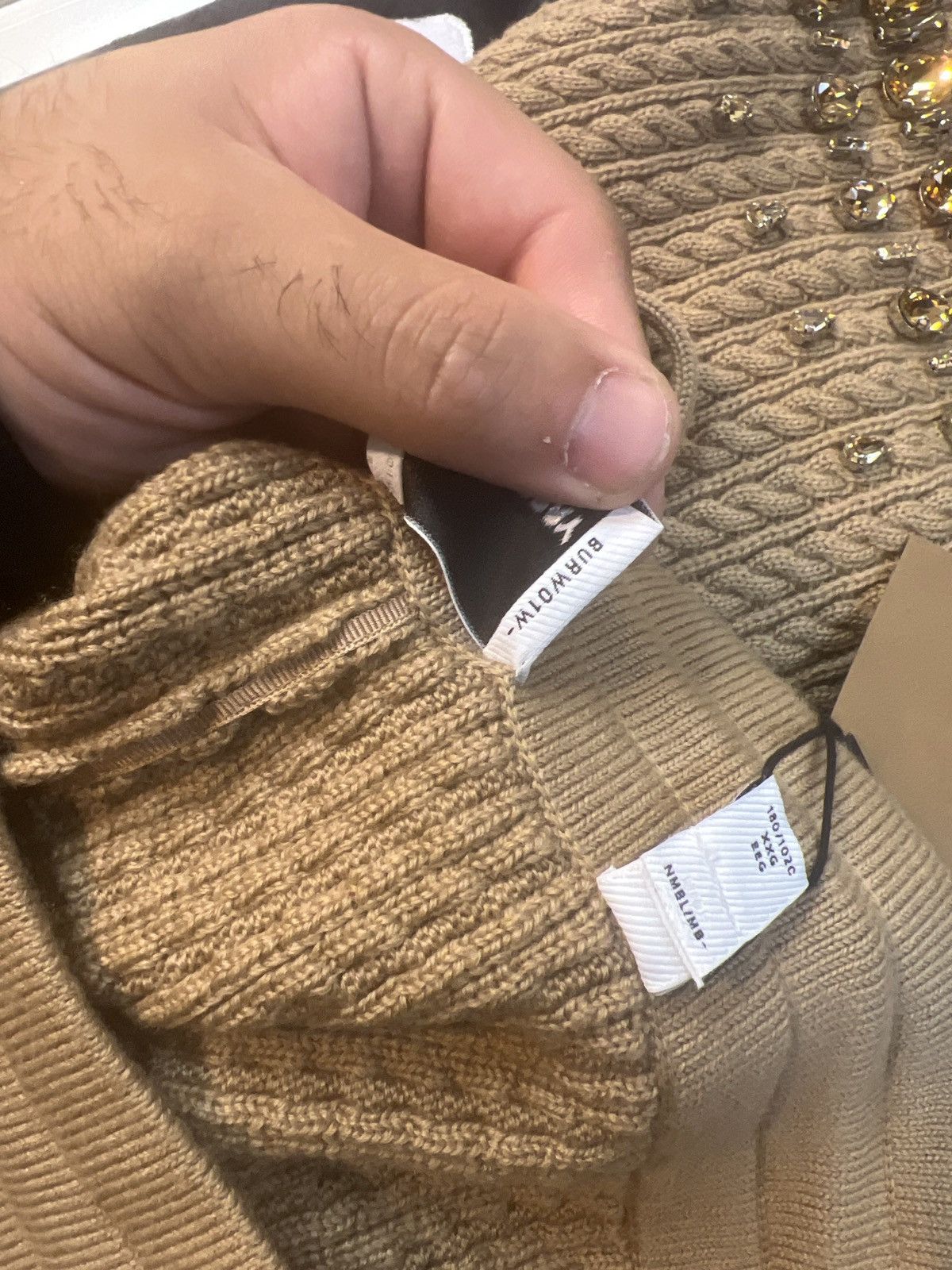 Burberry Brand New Burberry Beige Rhinestone Shorts Size US 44 / EU 60 - 12 Thumbnail
