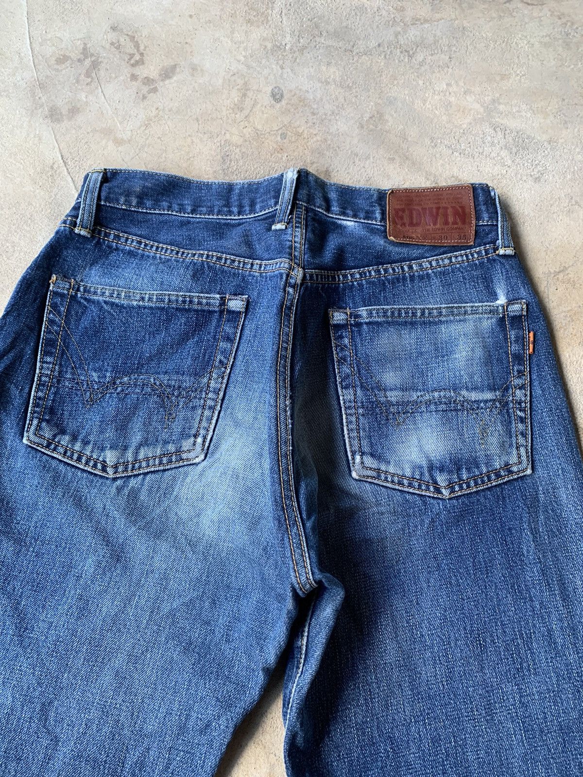 Edwin × Vintage Edwin 505XX Selvedge Distressed Denim Size US 29 - 14 Thumbnail