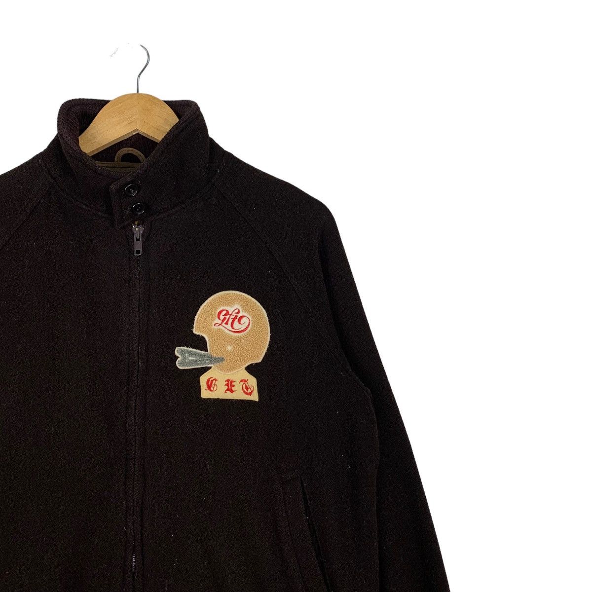 Japanese Brand KENJACK Dark Brown Wool Bomber Jacket #1069-C48 Size US L / EU 52-54 / 3 - 5 Thumbnail