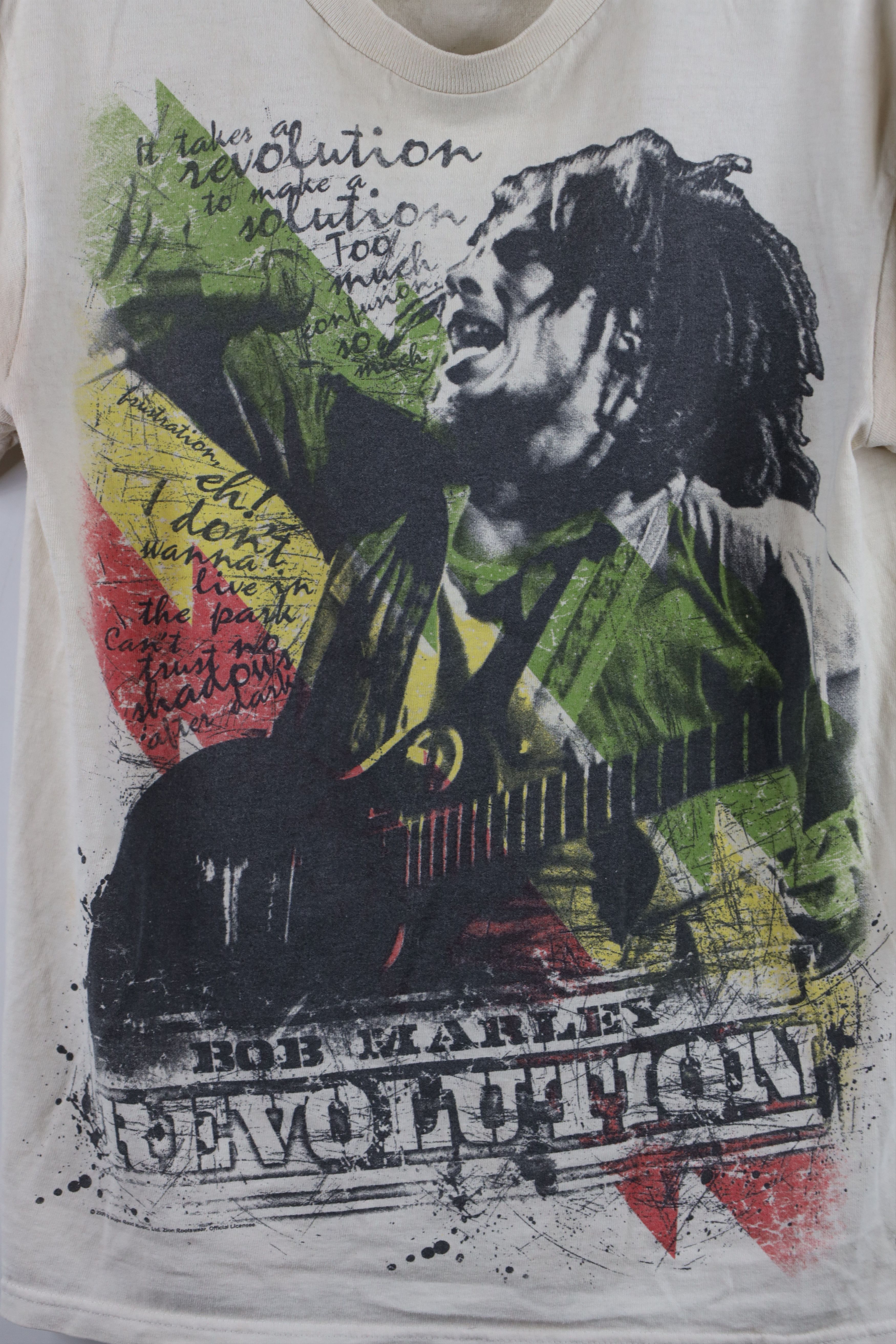 Vintage Vintage Y2K Streetwear Marley Revolution Band T-Shirt Beige Size S / US 4 / IT 40 - 4 Thumbnail