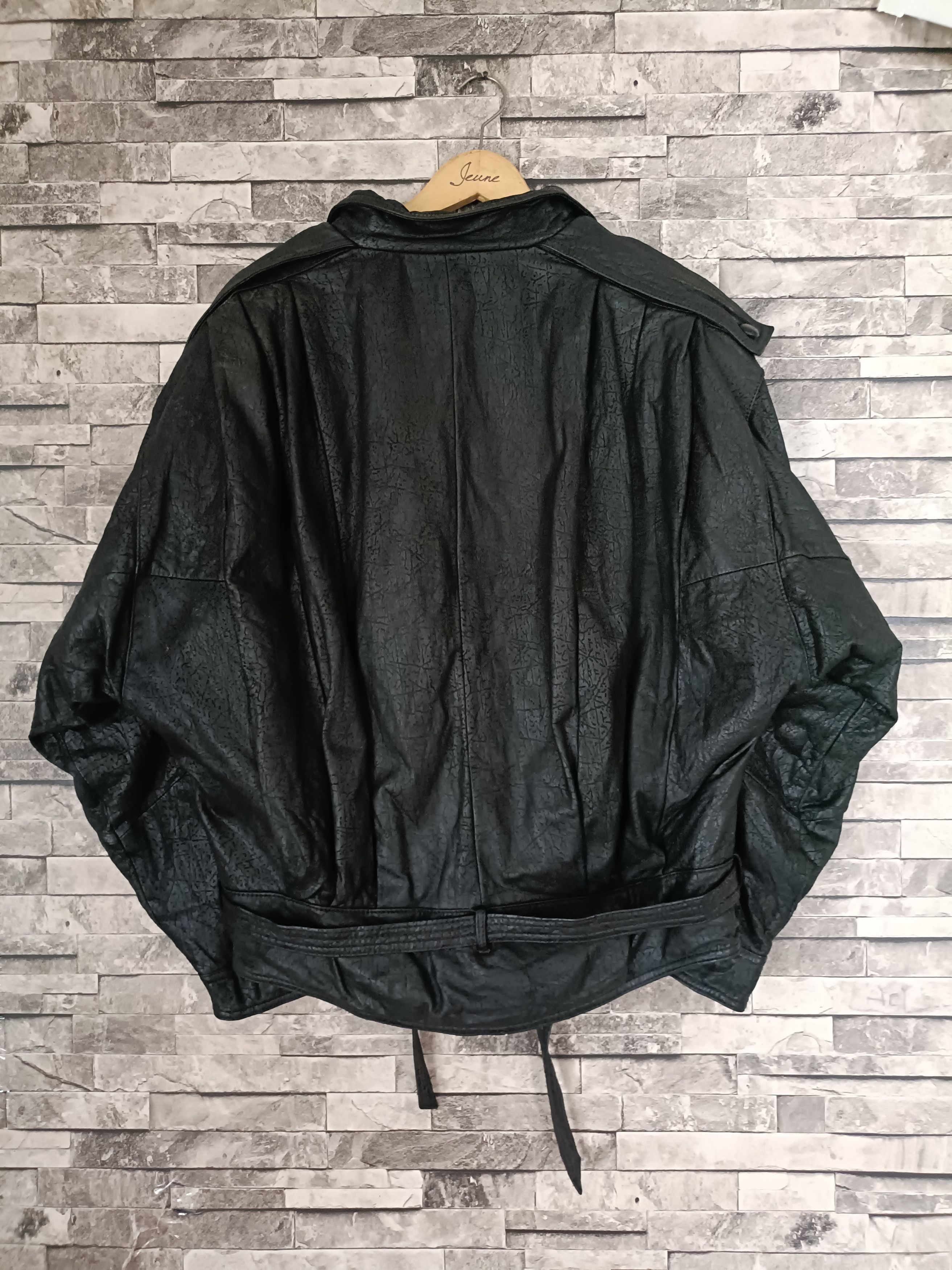 Vintage Vintage baraffin oversized batwing leather jacket Size S / US 4 / IT 40 - 4 Thumbnail