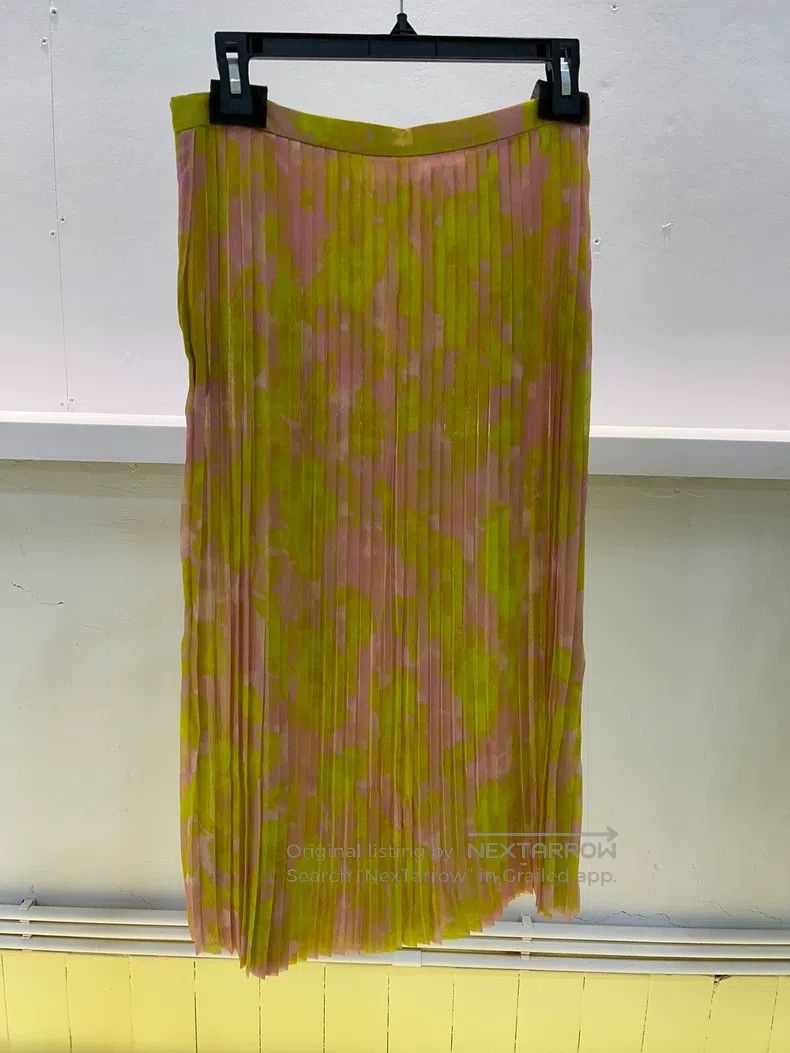 Dries Van Noten Dries Van Noten Runway-Style Floral Pleated Midi Skirt Size 35" - 1 Thumbnail