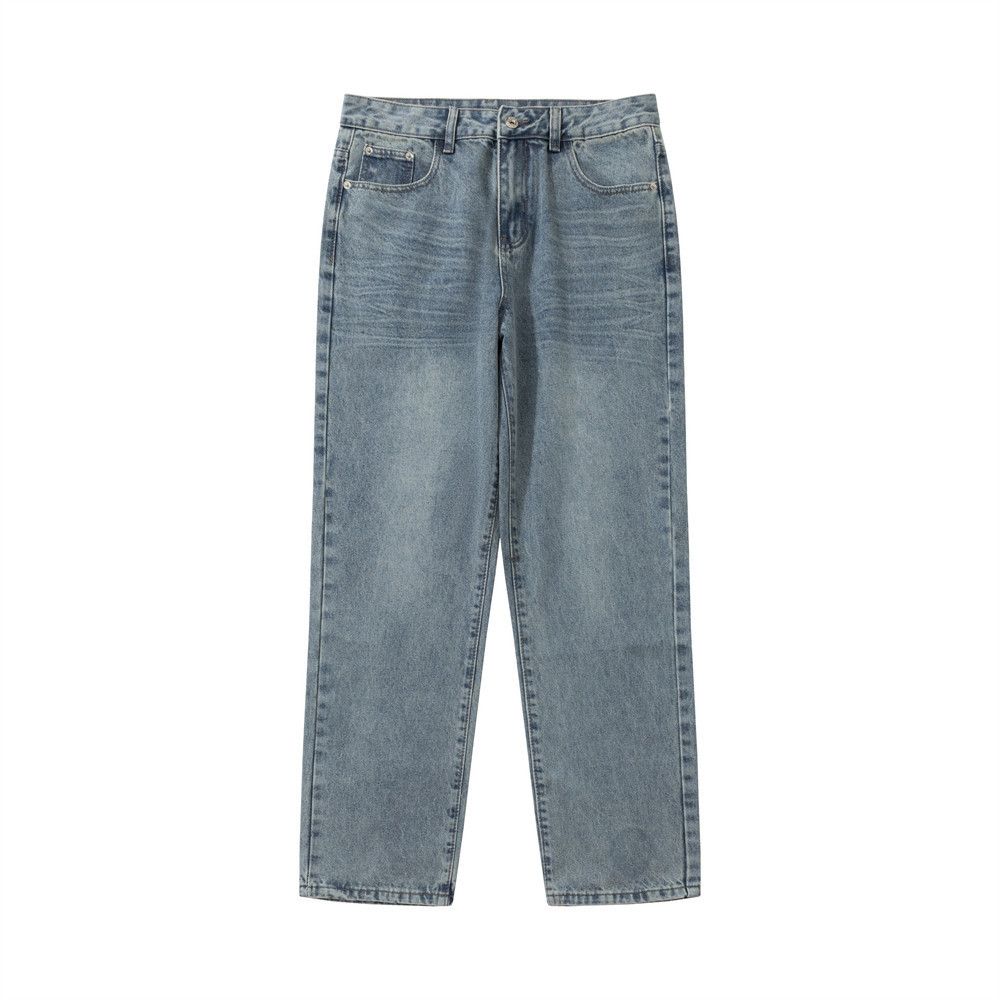 Japanese Brand × Jean Men's hiphop street washed distressed straight jeans Size US 32 / EU 48 - 1 Thumbnail