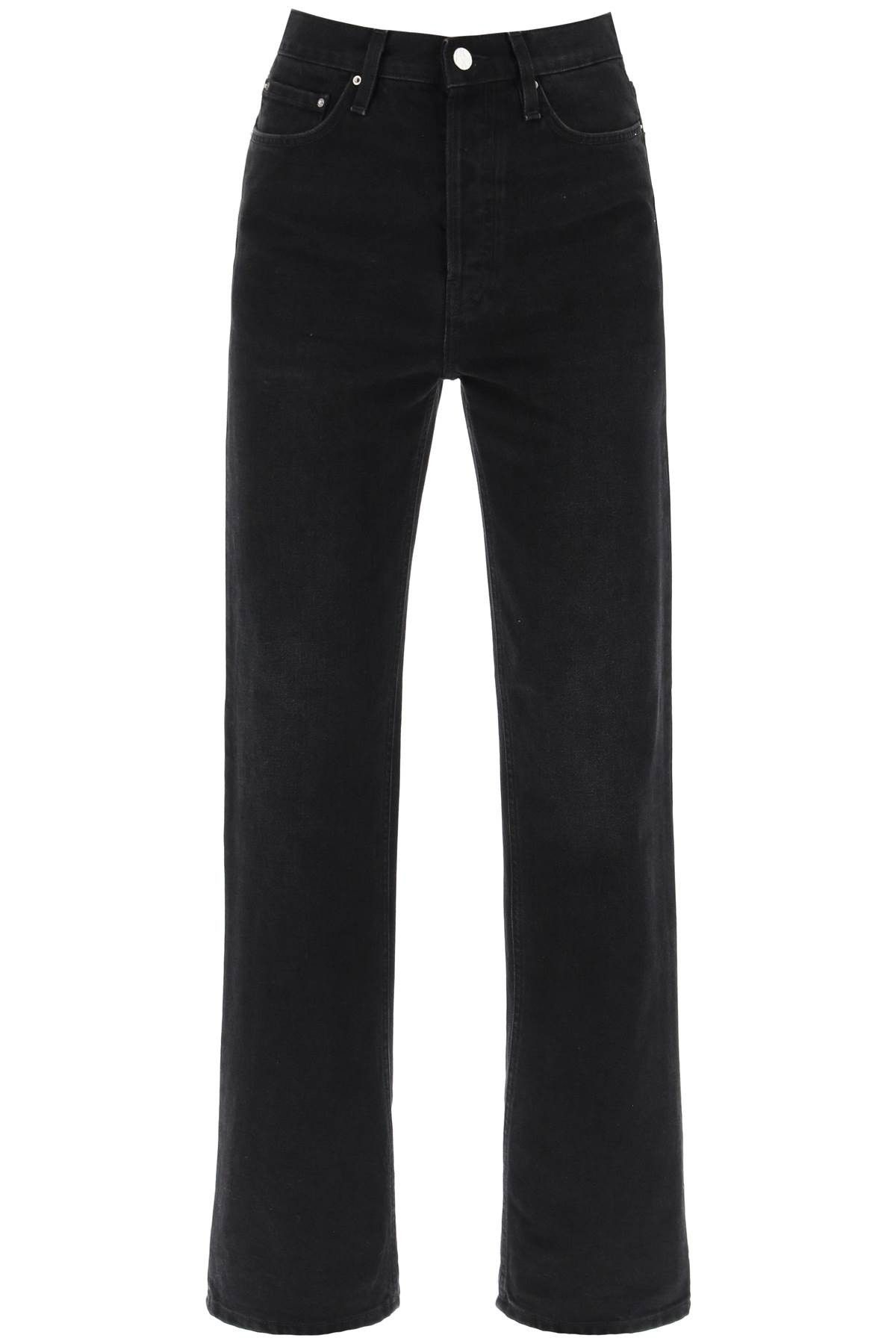 image of Toteme Organic Denim Classic Cut Jeans in Faded Black, Women's (Size 30)