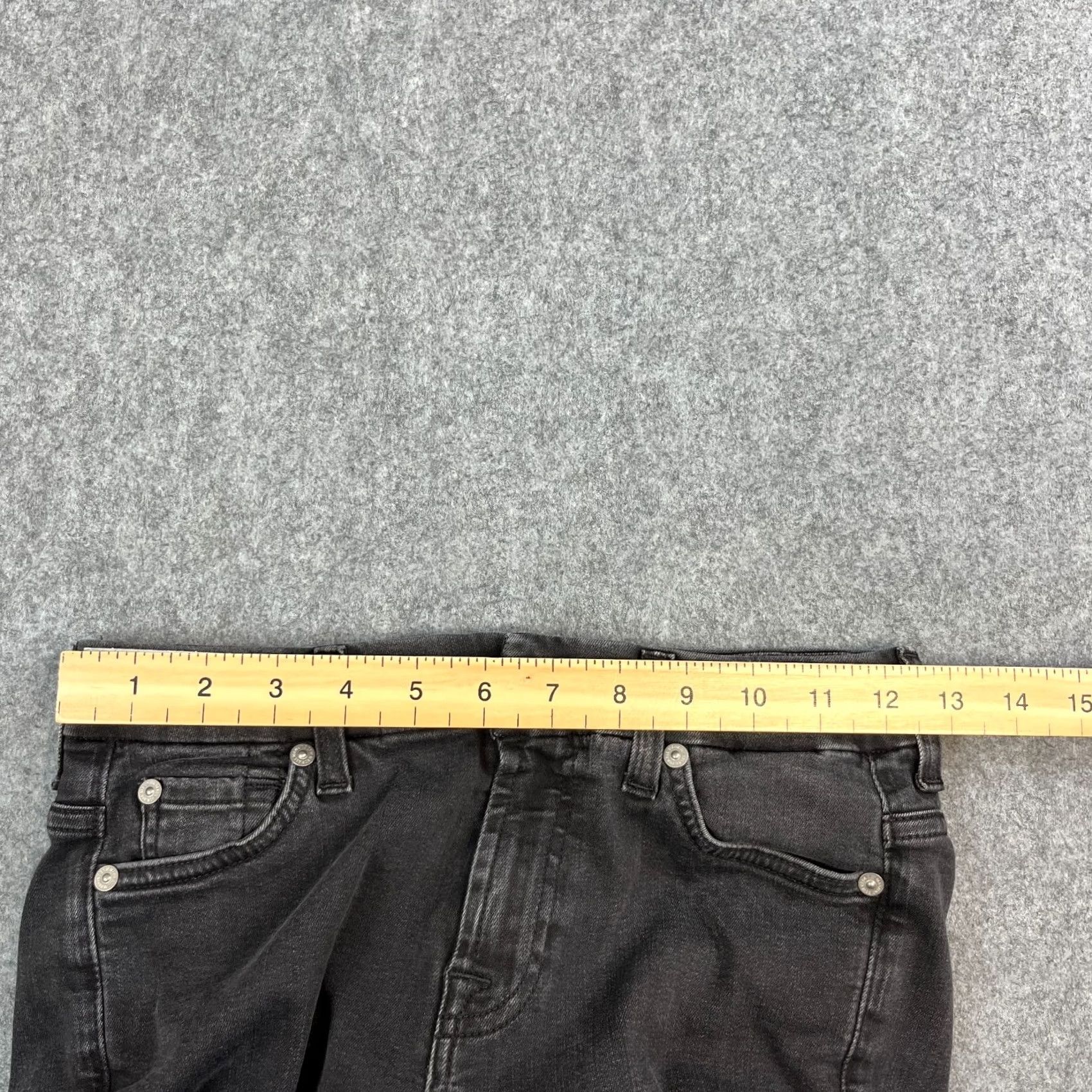 7 For All Mankind VINTAGE 7 For All Mankind Kimmie Jeans Straight Womens 26 30 UK 8 Black Denim Stretch 5-Pocket Modern Rise Mid Womens Size 30" / US 8 / IT 44 - 7 Thumbnail