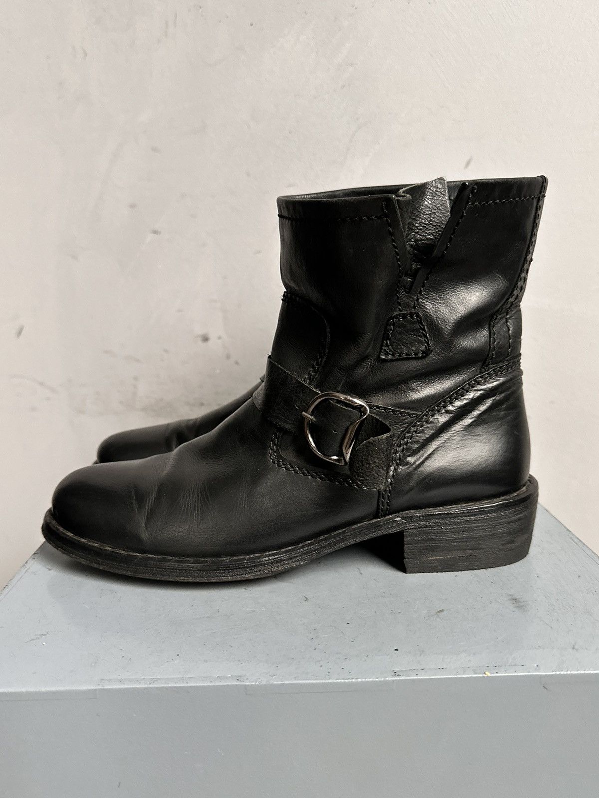 A.S.98 🥵Rare Last Drop Hand Made Leather Boots Guidi Rick Owens GOA Size US 9 / IT 39 - 7 Thumbnail