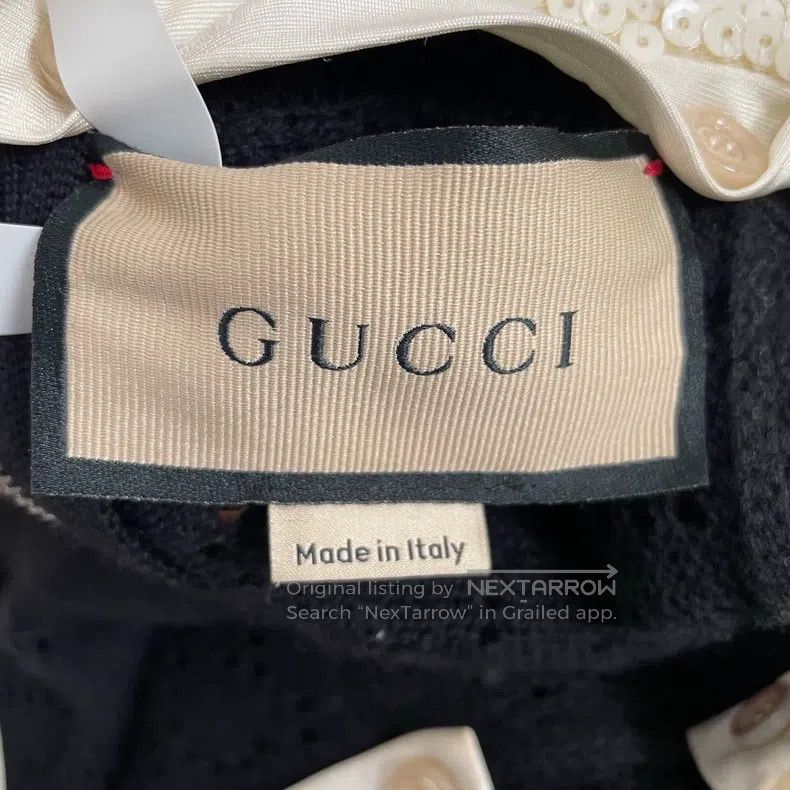 Gucci gucci Black sequin doll collar wool mixed silk double G ho Size S / US 4 / IT 40 - 5 Thumbnail