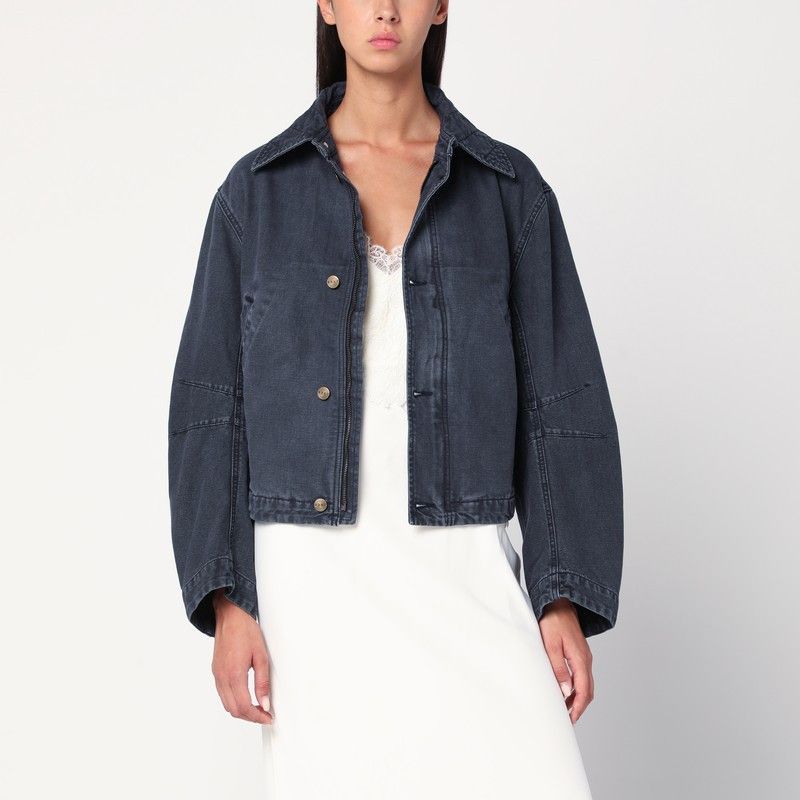 6397 6397 Ink Blue Denim Jacket Size L / US 10 / IT 46 - 1 Thumbnail