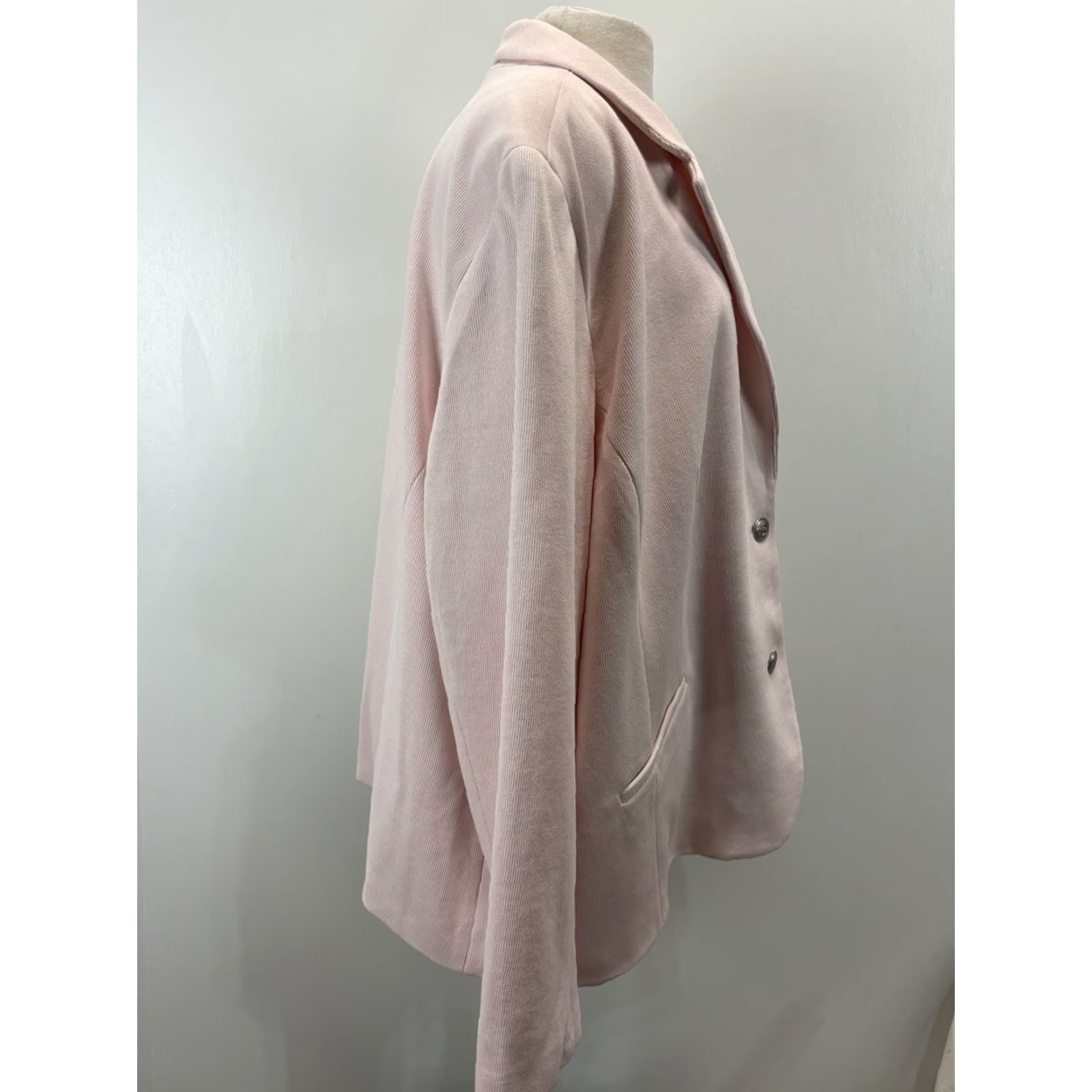 Talbots Talbots Blazer Women 26W Pink Cotton Career Womens Size 4XL / US 24-26 - 4 Thumbnail