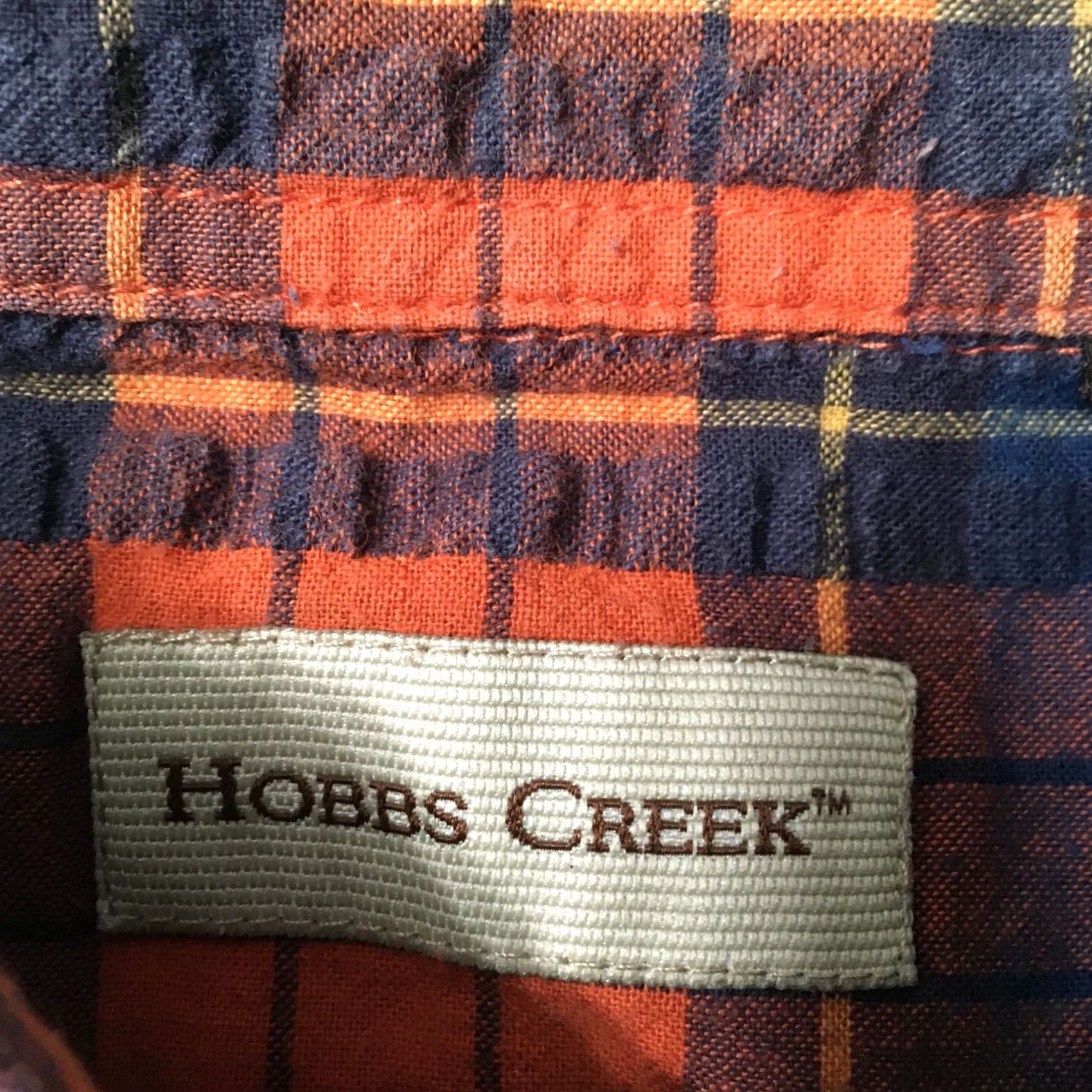 Vintage Hobbs Creek Shirt Adult XLarge XL Red Blue Plaid Button Up Casual Mens Size US XL / EU 56 / 4 - 4 Thumbnail