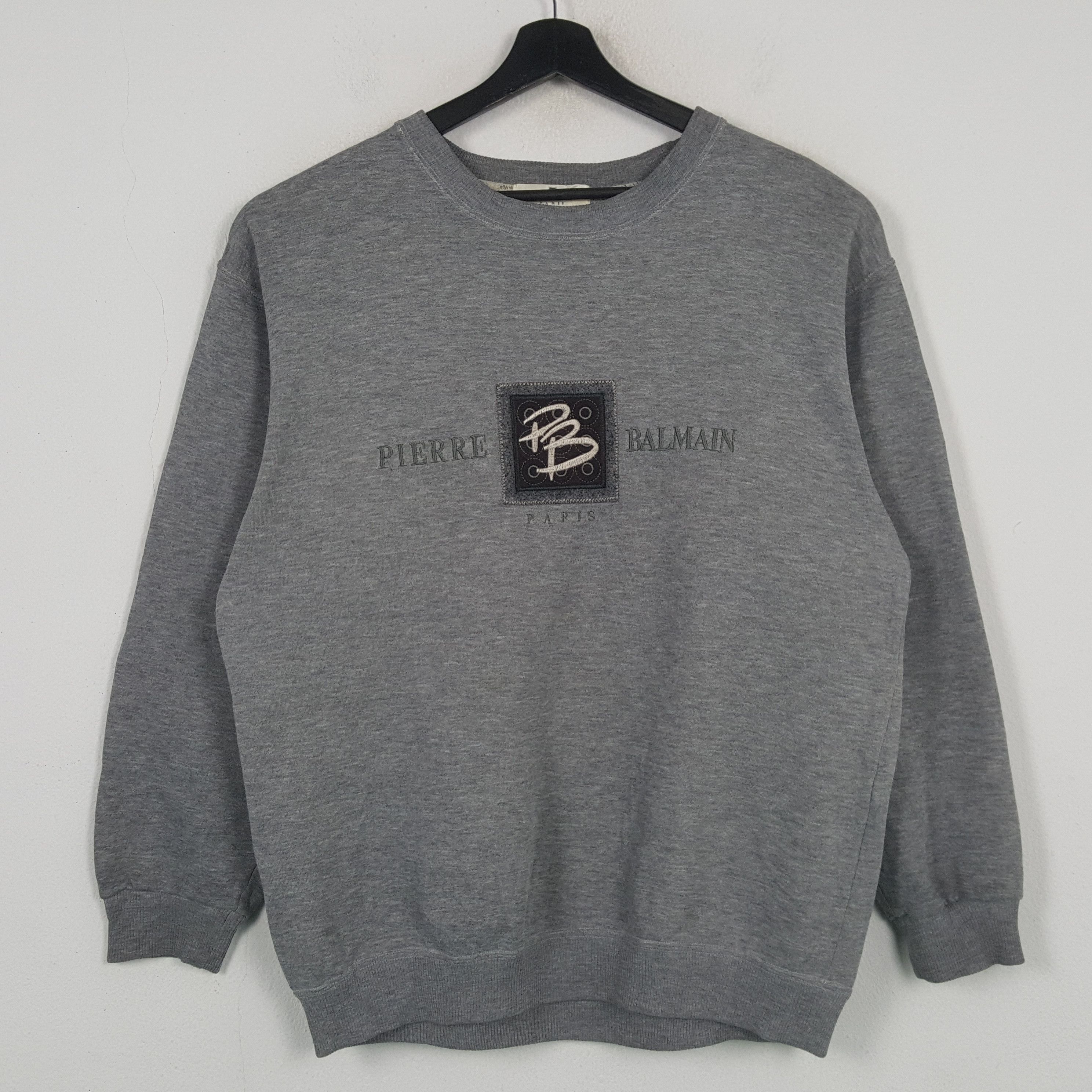 Pierre Balmain PIERRE BALMAIN Logo Spellout Design Sweatshirt C291N31 Size US L / EU 52-54 / 3 - 1 Thumbnail
