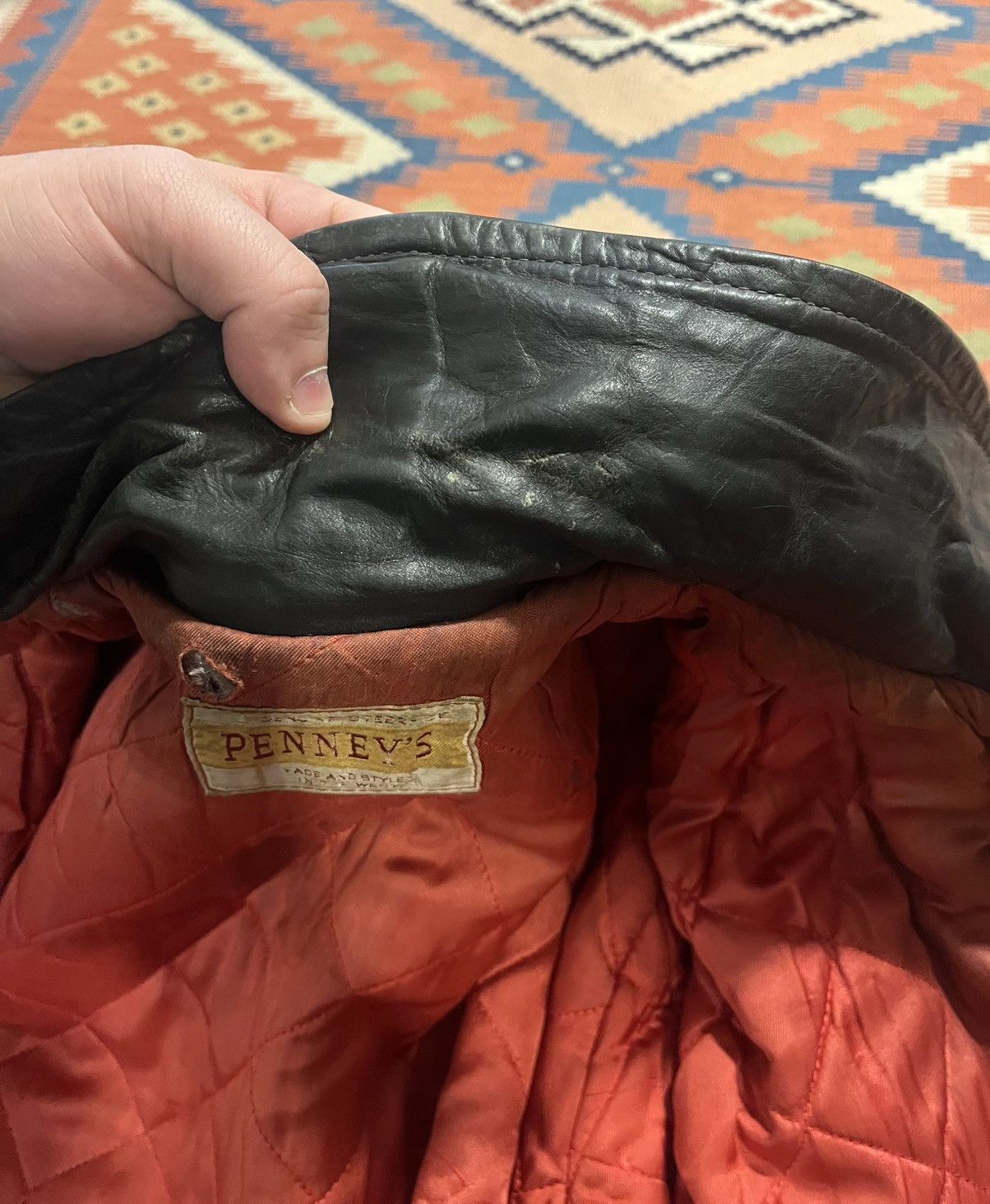 Japanese Brand Vintage 50’s cropped leather bomber jacket Size US L / EU 52-54 / 3 - 14 Thumbnail
