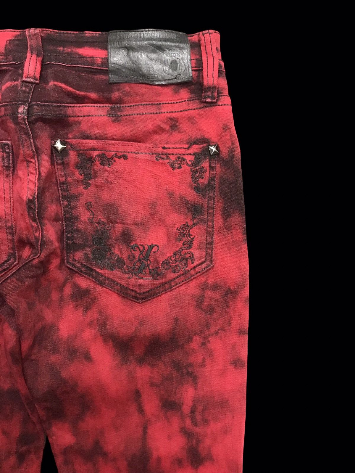 Japanese Brand 💥EMO/GOTHIC STYLE💥Xfrm Sick Design Skinny Soft Denim F245 Size US 29 - 10 Thumbnail