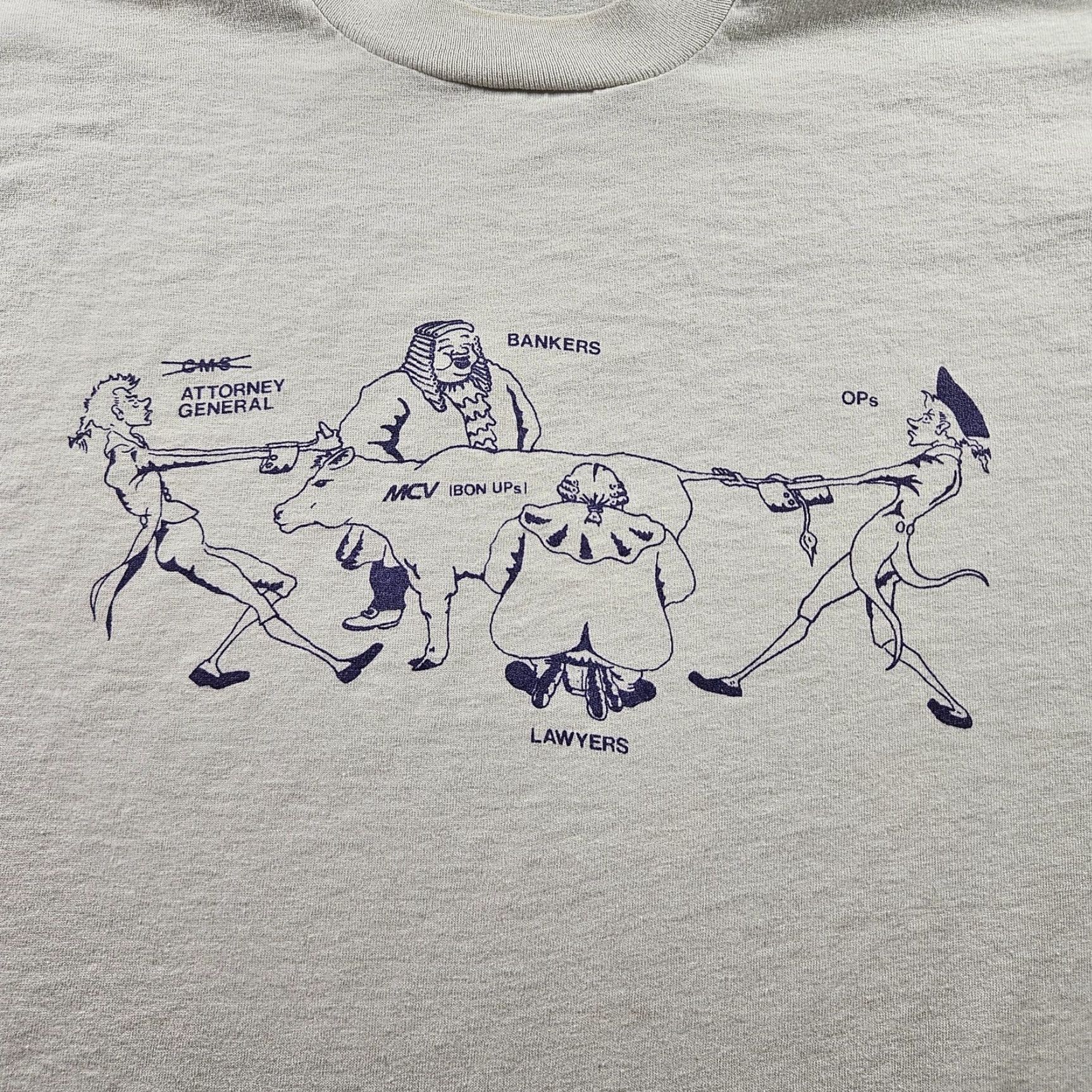 Vintage VINTAGE Screen Stars Best Shirt Mens L White Cartoon Graphic Print Money 90s Mens Size US L / EU 52-54 / 3 - 2 Thumbnail