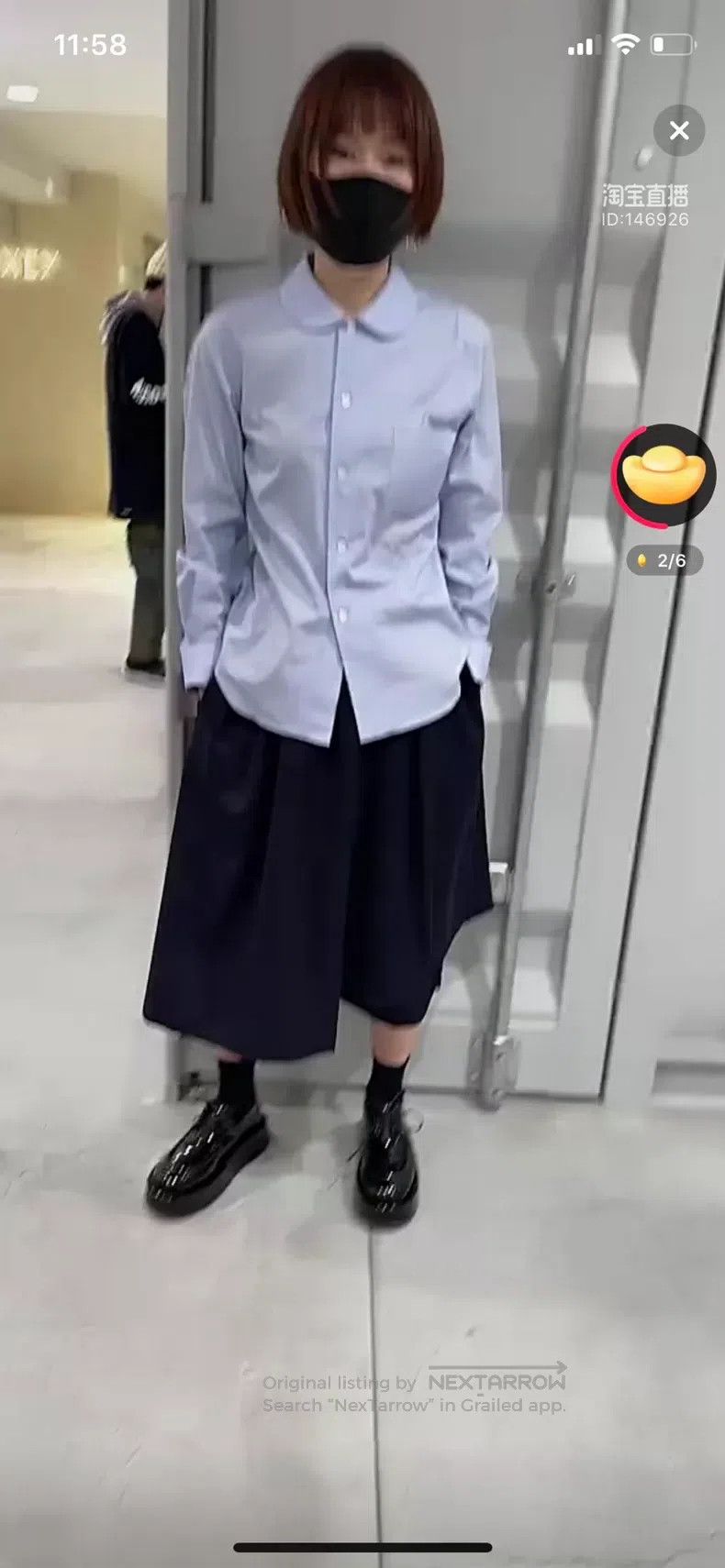 Comme Des Garcons size S Wool skirt pants asymmetrical n
