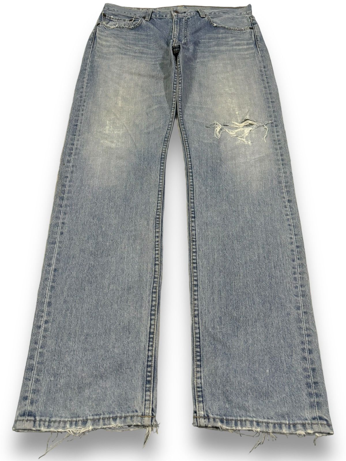 Levi's Vintage 90s Levis 505 Faded Straight Leg Distressed Jeans Size US 34 / EU 50 - 1 Thumbnail