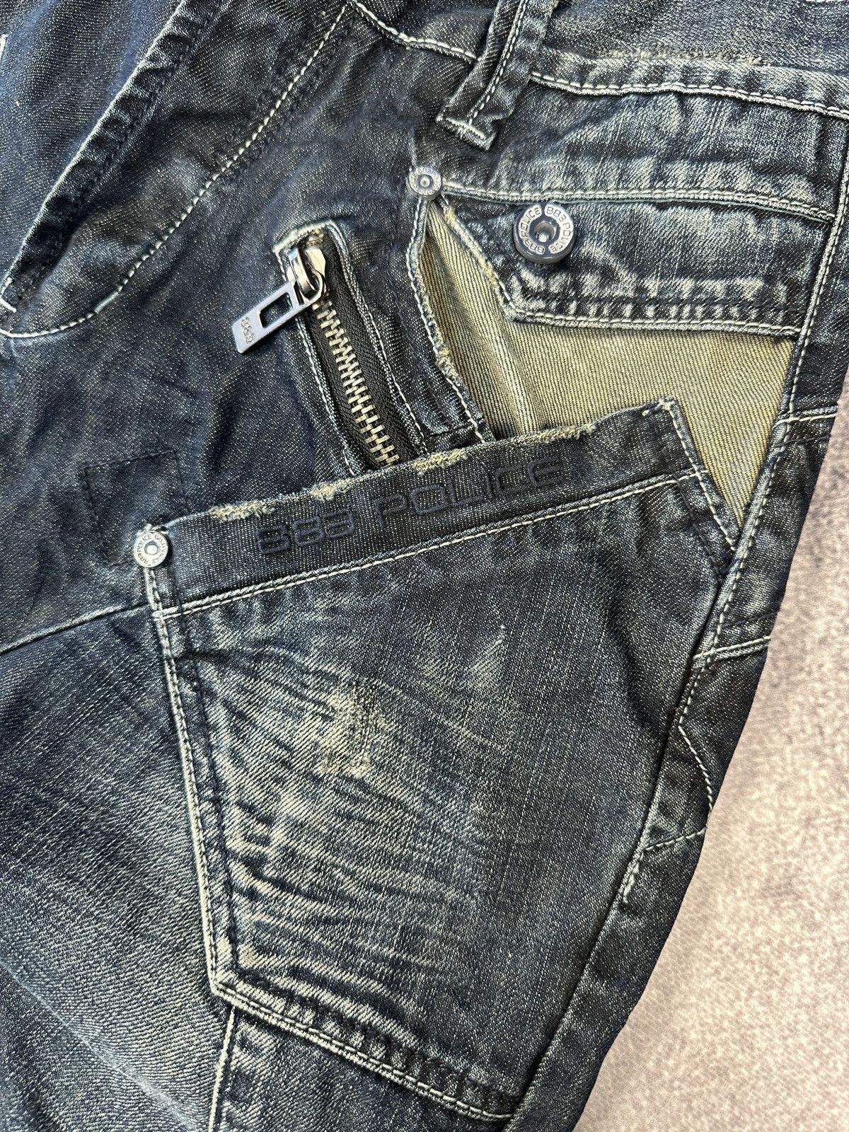 Japanese Brand Y2K Multipocket Denim Pants Streetwear Rare USA Casual VTg M Size US 32 / EU 48 - 3 Thumbnail