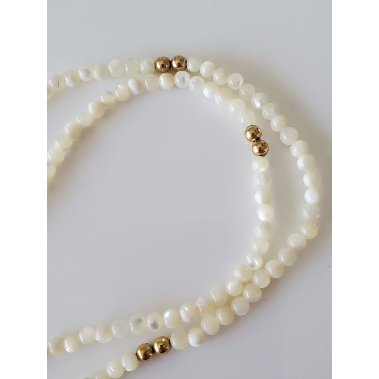 Other Vintage Mother of Pearl and Gold Beaded Necklace Size ONE SIZE - 3 Thumbnail