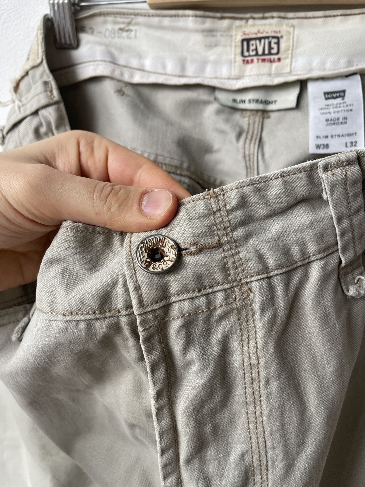 Levi's Vintage Clothing Levi’s LVC Tab Twills Beige Jeans 36x32 Size US 36 / EU 52 - 6 Thumbnail