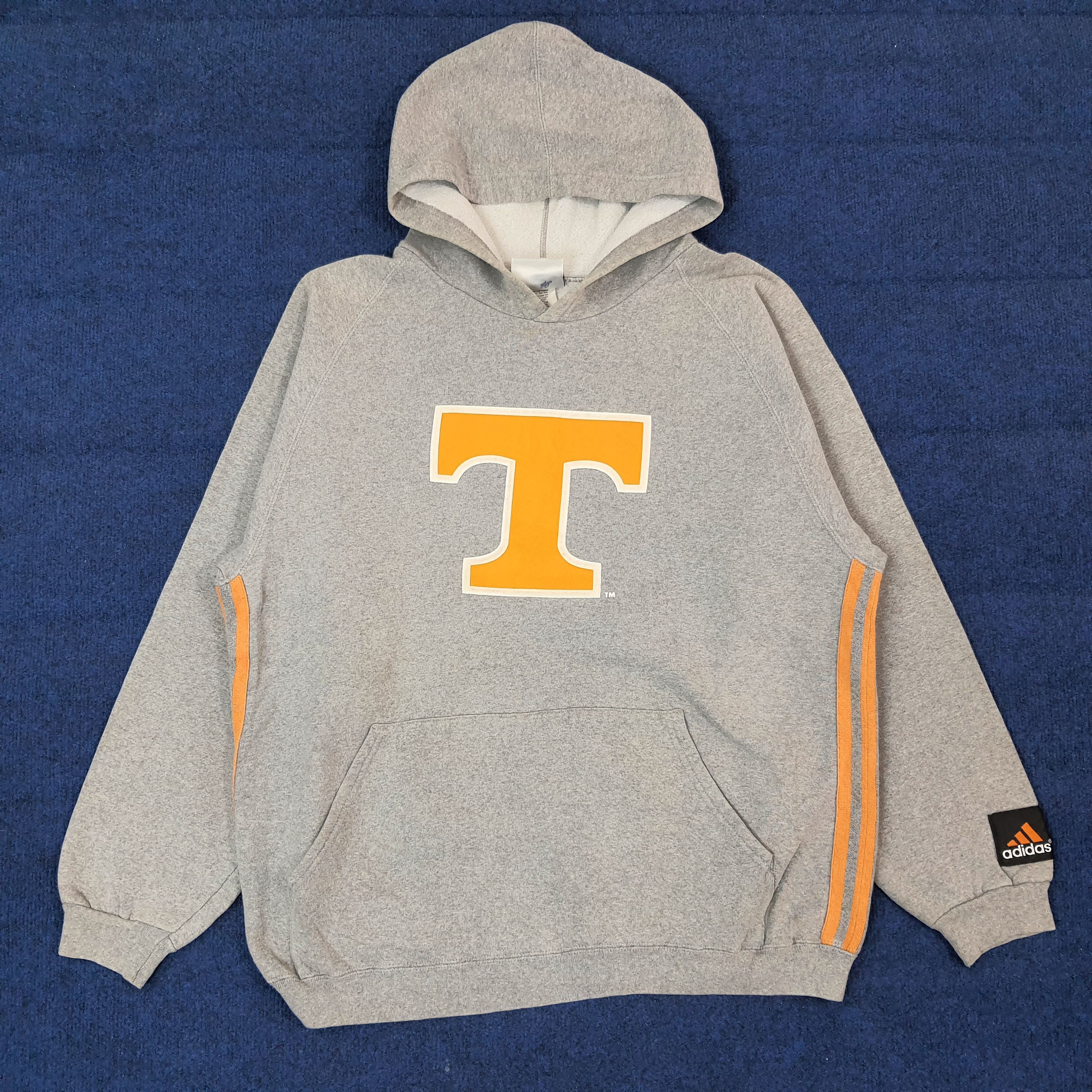 Vintage Adidas Tennessee Vols Gray Hooded Sweatshirt C256N8