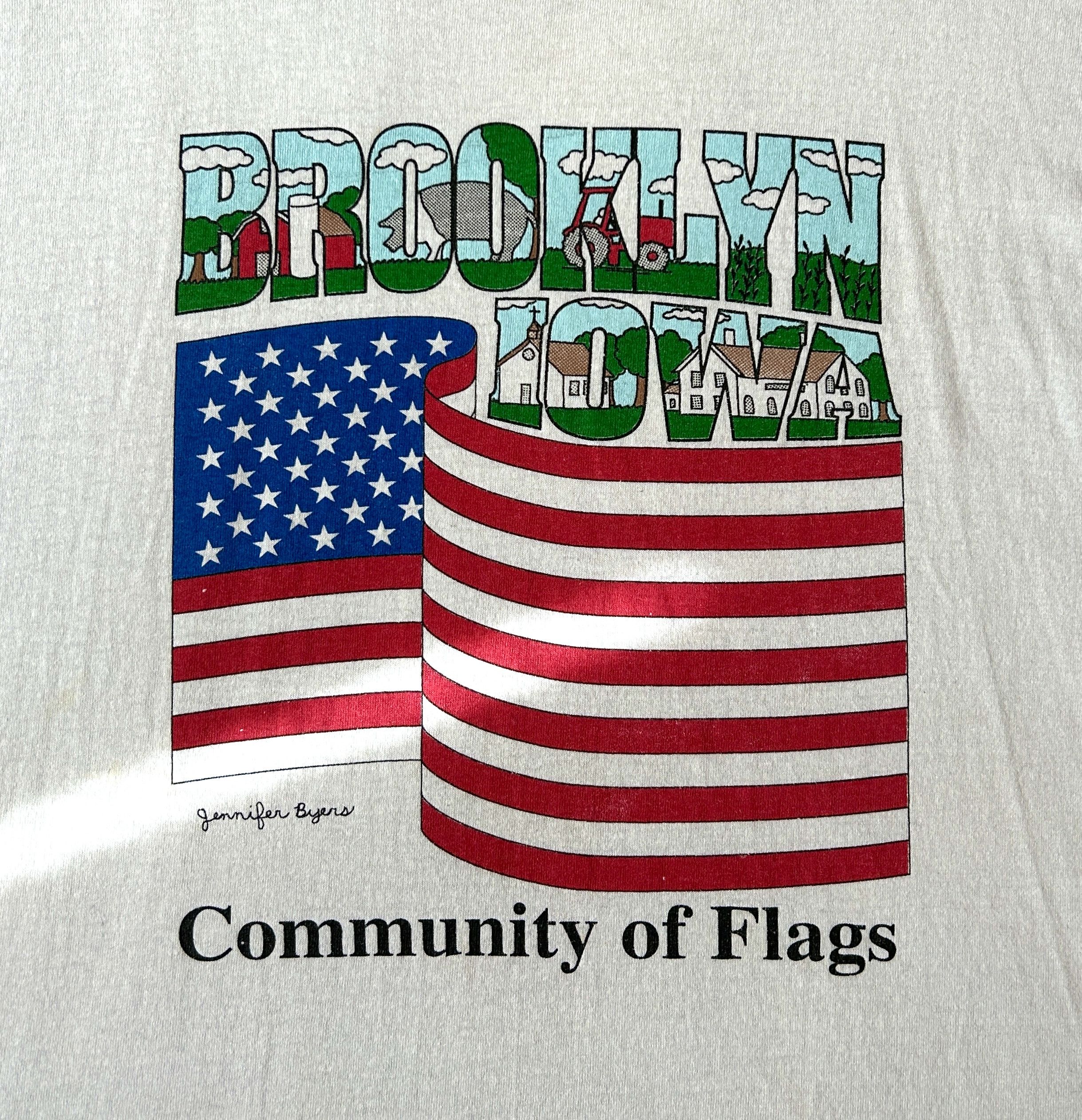 Fruit Of The Loom Vintage Fruit of the Loom Single Stitched Brooklyn T-Shirt Size US L / EU 52-54 / 3 - 2 Thumbnail