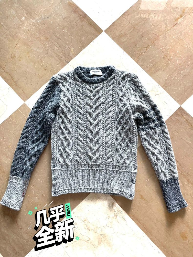 Thom Browne Thom Browne Grey sweater Size US S / EU 44-46 / 1 - 1 Thumbnail