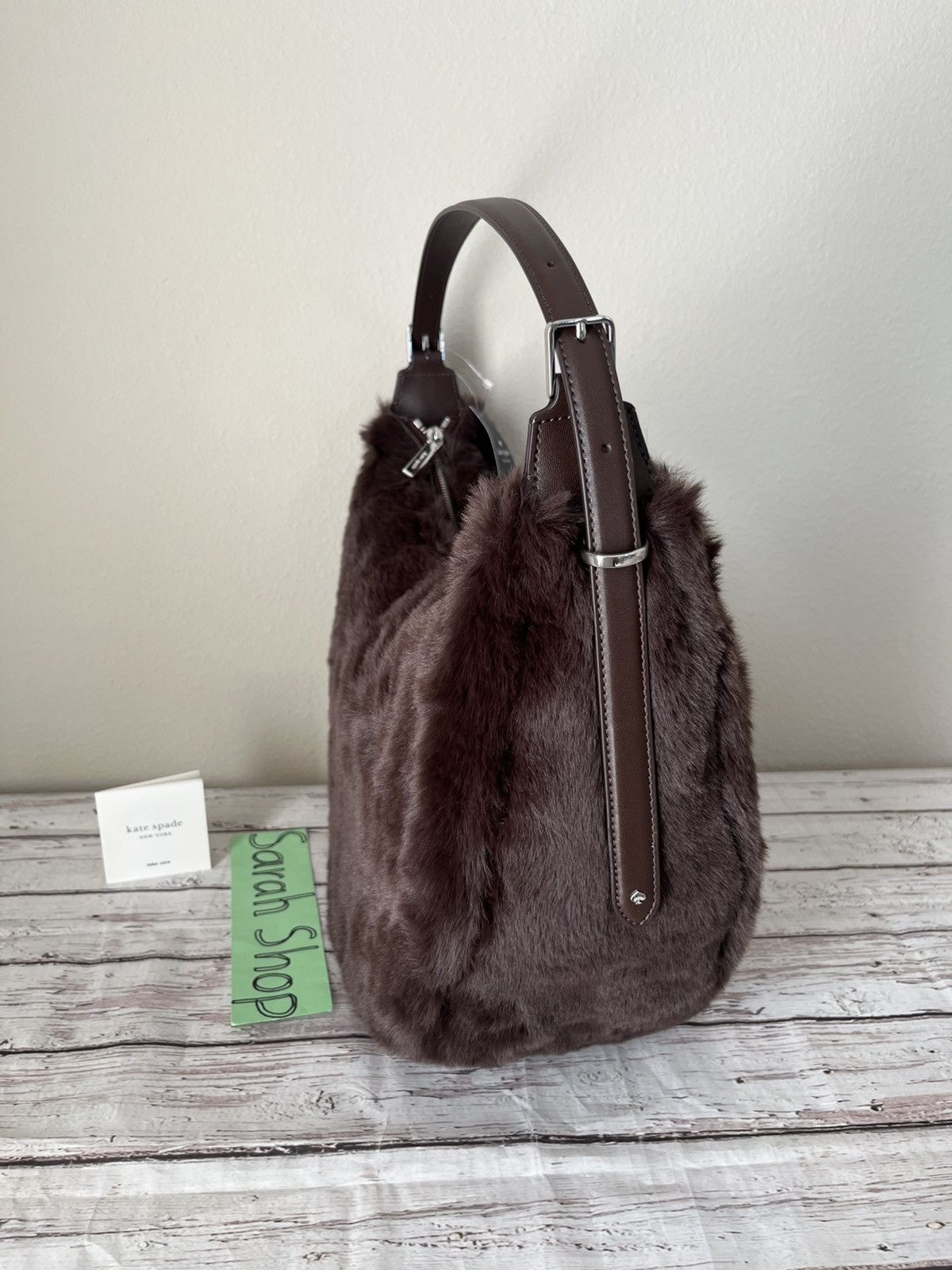 Kate Spade Kate Spade Nova Faux Fur Large Crescent Shoulder Bag Size ONE SIZE - 3 Thumbnail