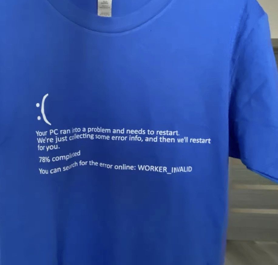 Other Creative IT Techician Blue Screen Computer T-Shirt Size US XXL / EU 58 / 5 - 2 Thumbnail