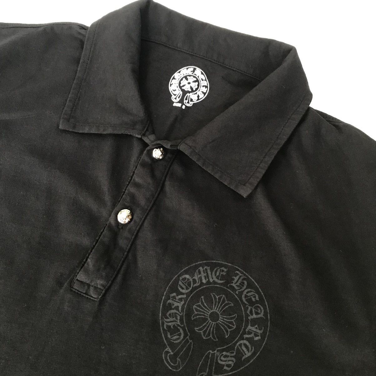 Chrome Hearts Chrome Hearts Polo Shirt with silver Cross Ball Buttons Size US S / EU 44-46 / 1 - 3 Thumbnail