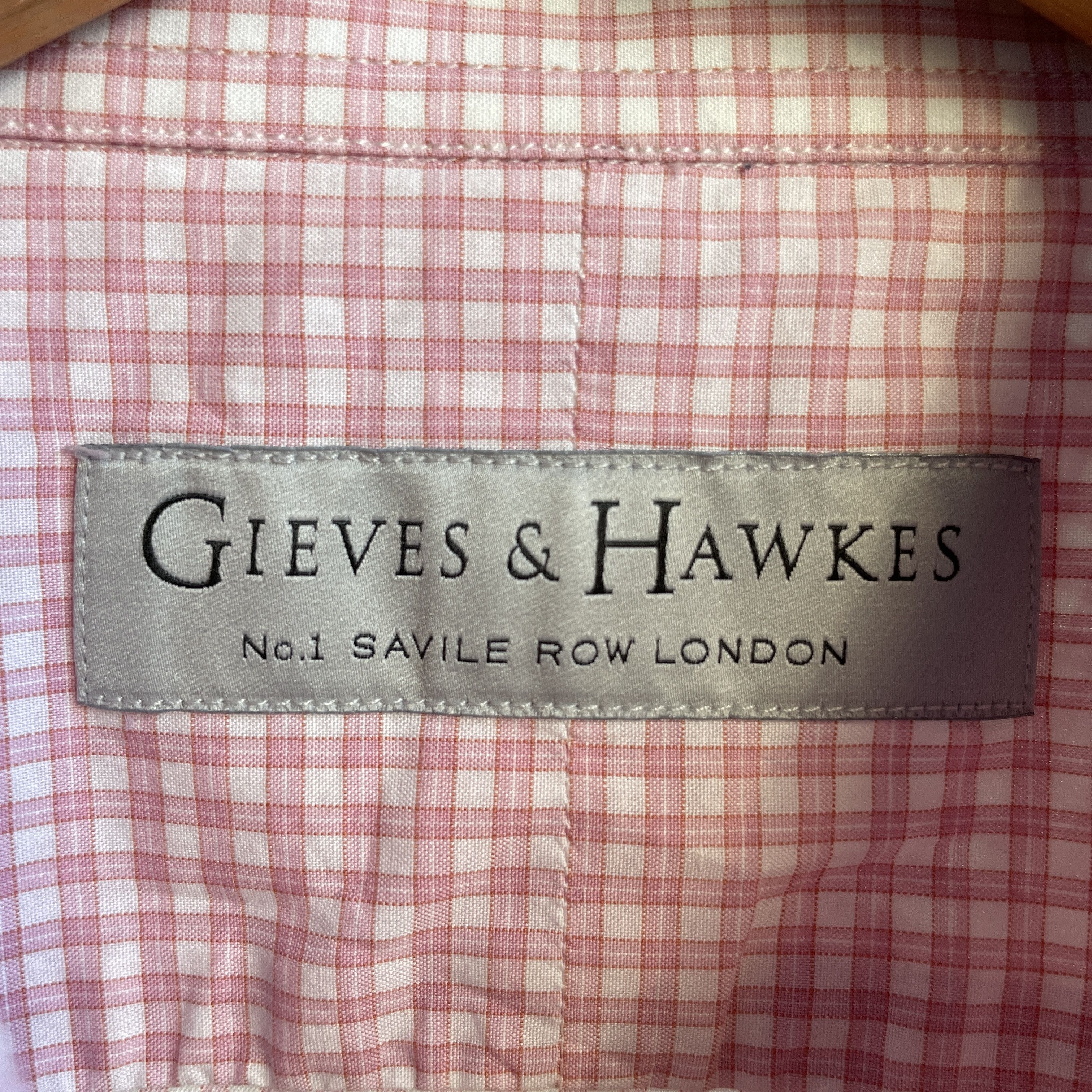 Gieves & Hawkes Gieves & Hawkes Pink Check Dress Shirt Neck Size 16.5 in Size 46R - 6 Thumbnail