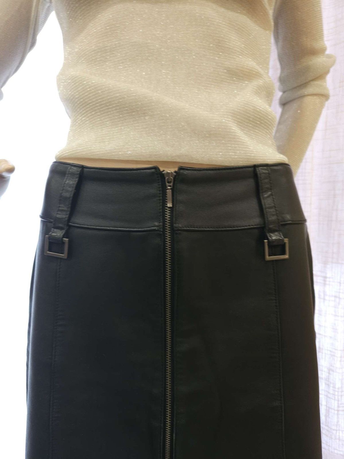 Genuine Leather × Vintage Vintage Genuine Leather Skirt by Tristan & Iseut Size 28" / US 6 / IT 42 - 3 Thumbnail