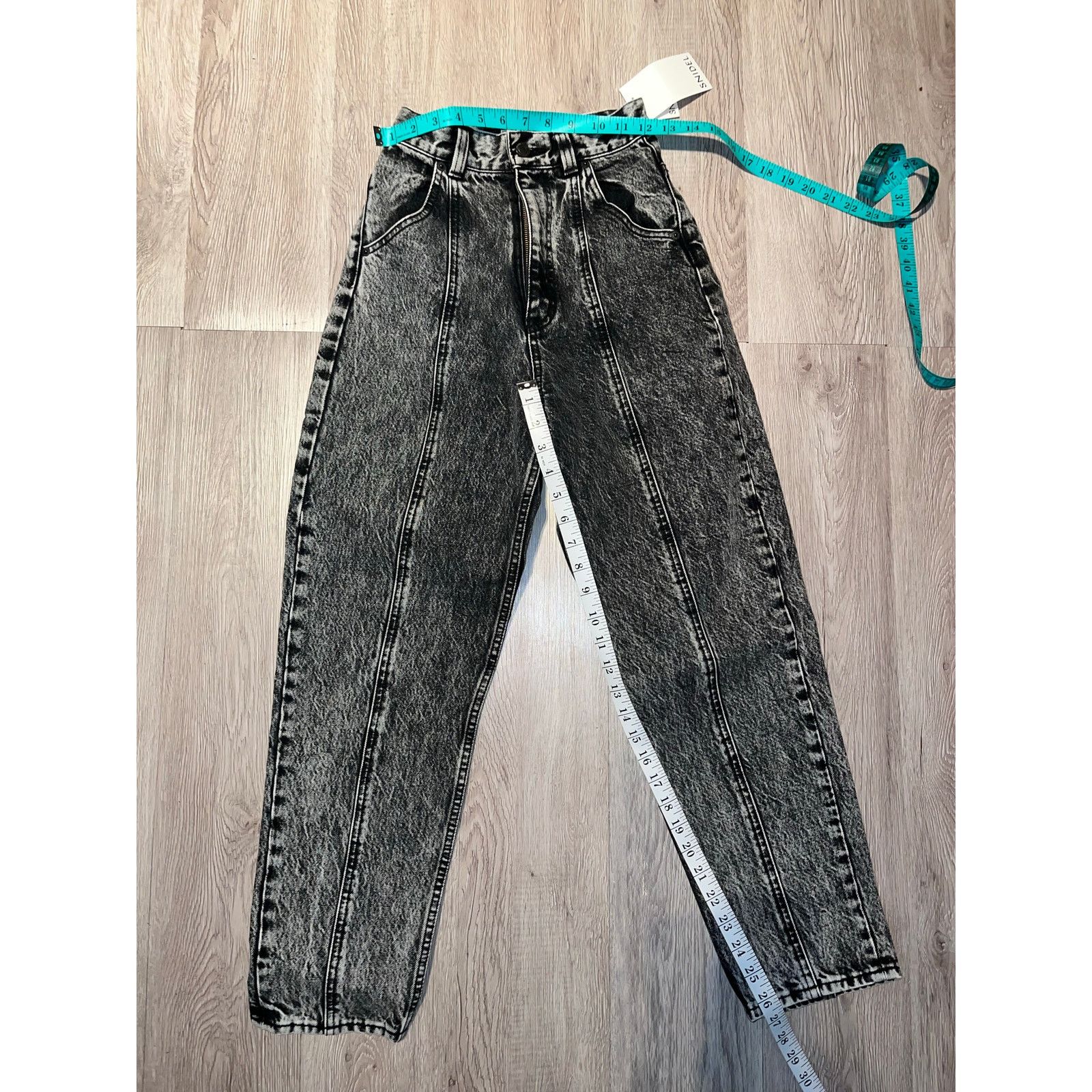 Other Snidel - Black Washed / High-Waist / Boyfriend Jeans/ 0 /NWT Size 25" / US 0 / IT 36 - 3 Thumbnail