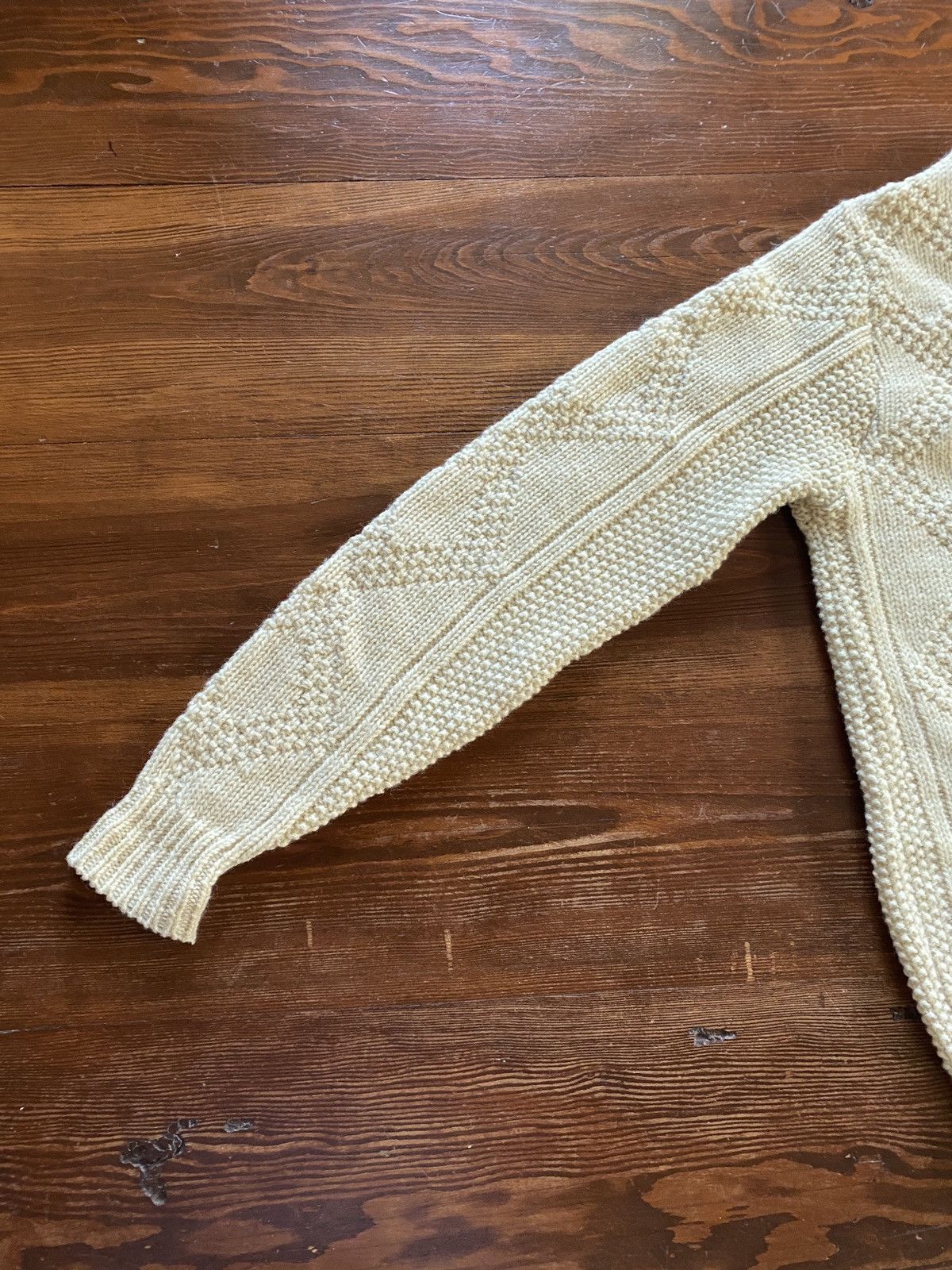 Vintage Vintage 60’s/70’s Cream Fisherman Knit Sweater Size US M / EU 48-50 / 2 - 10 Thumbnail