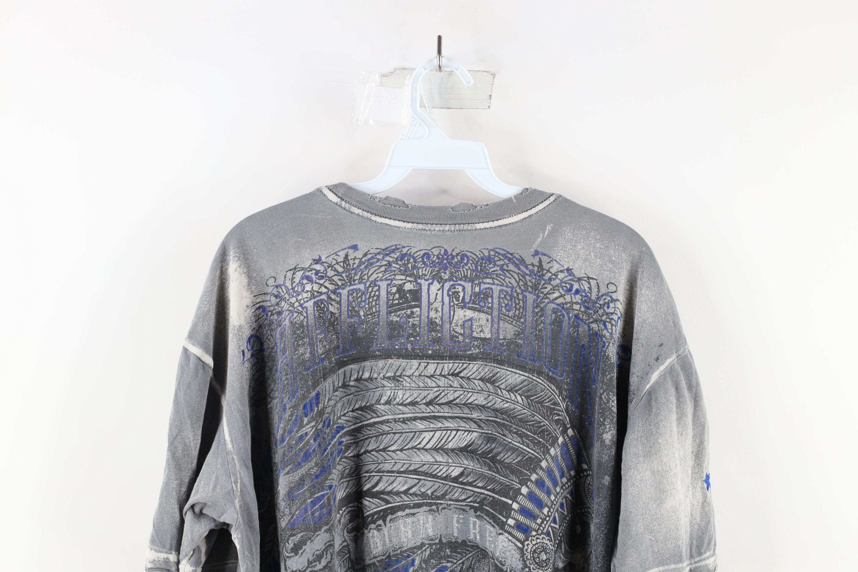 Affliction × Vintage Vintage Affliction Cross Bones UFC MMA Fighting T-Shirt USA Size US XXL / EU 58 / 5 - 14 Thumbnail