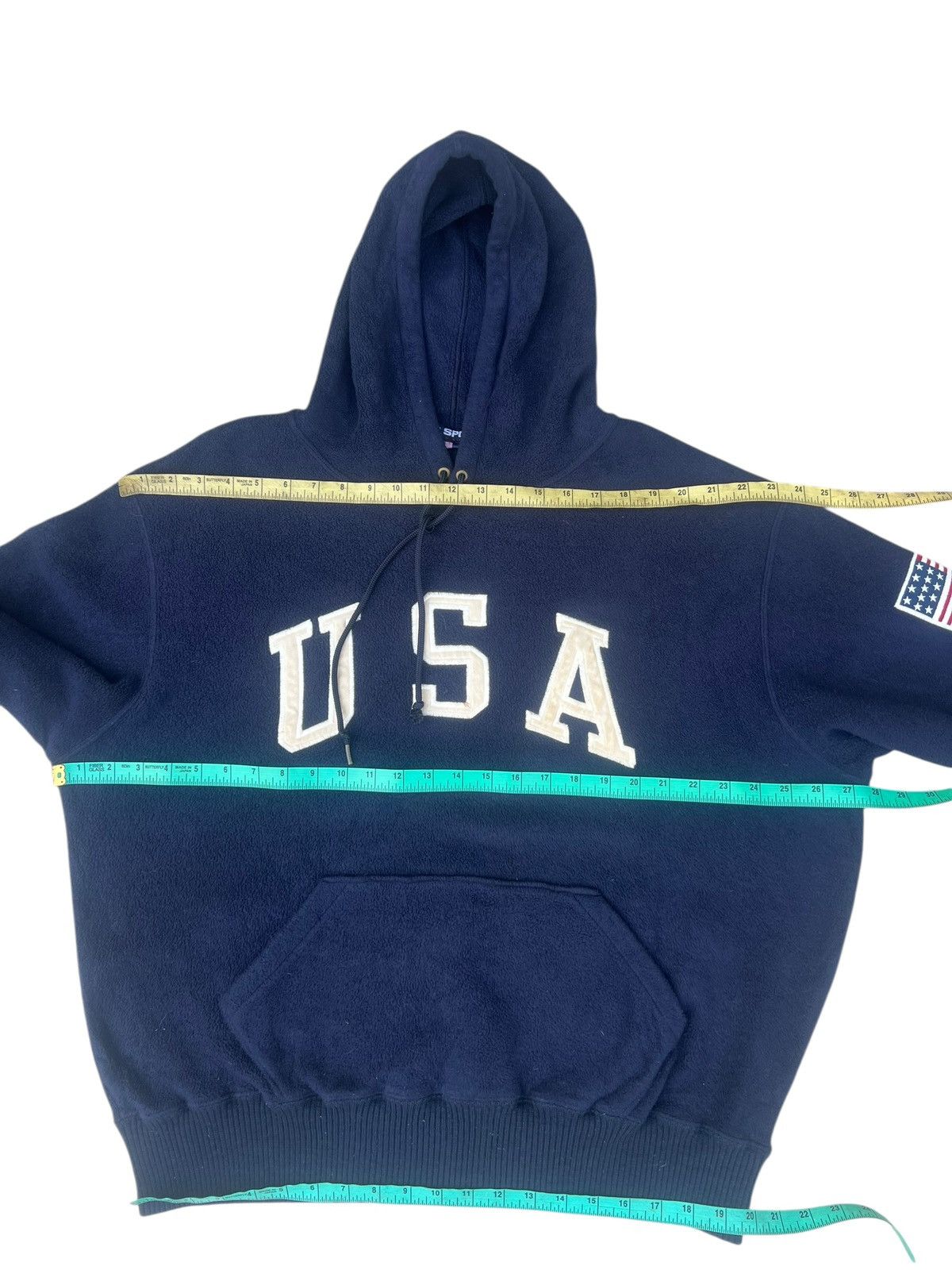 Ralph Lauren 90s Polo Sport RL Spell Out Navy Blue Hoodies Sweater Size US L / EU 52-54 / 3 - 2 Thumbnail