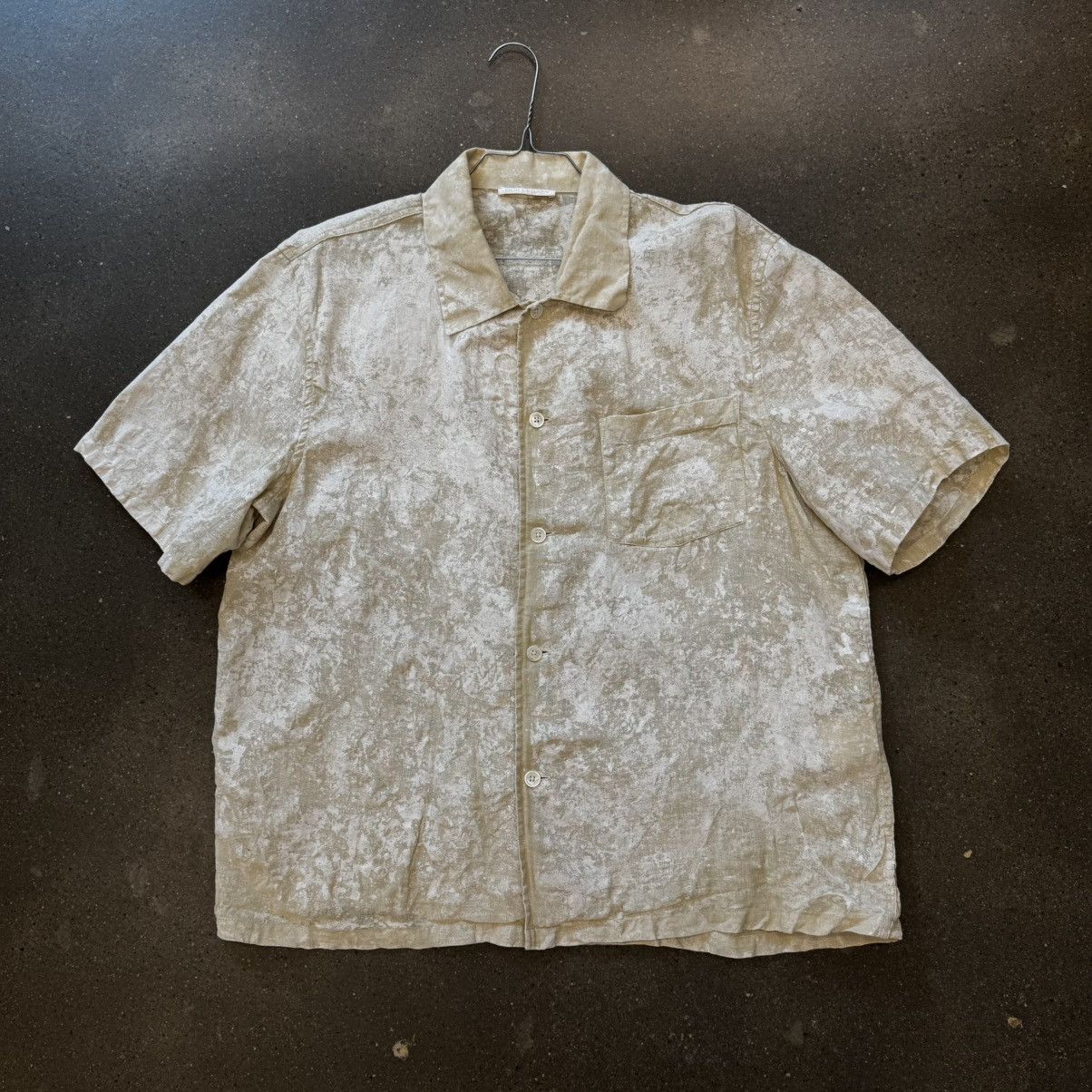 Our Legacy Our Legacy box shirt - white coated cotton linen M2212BSWW: Size US M / EU 48-50 / 2 - 1 Thumbnail