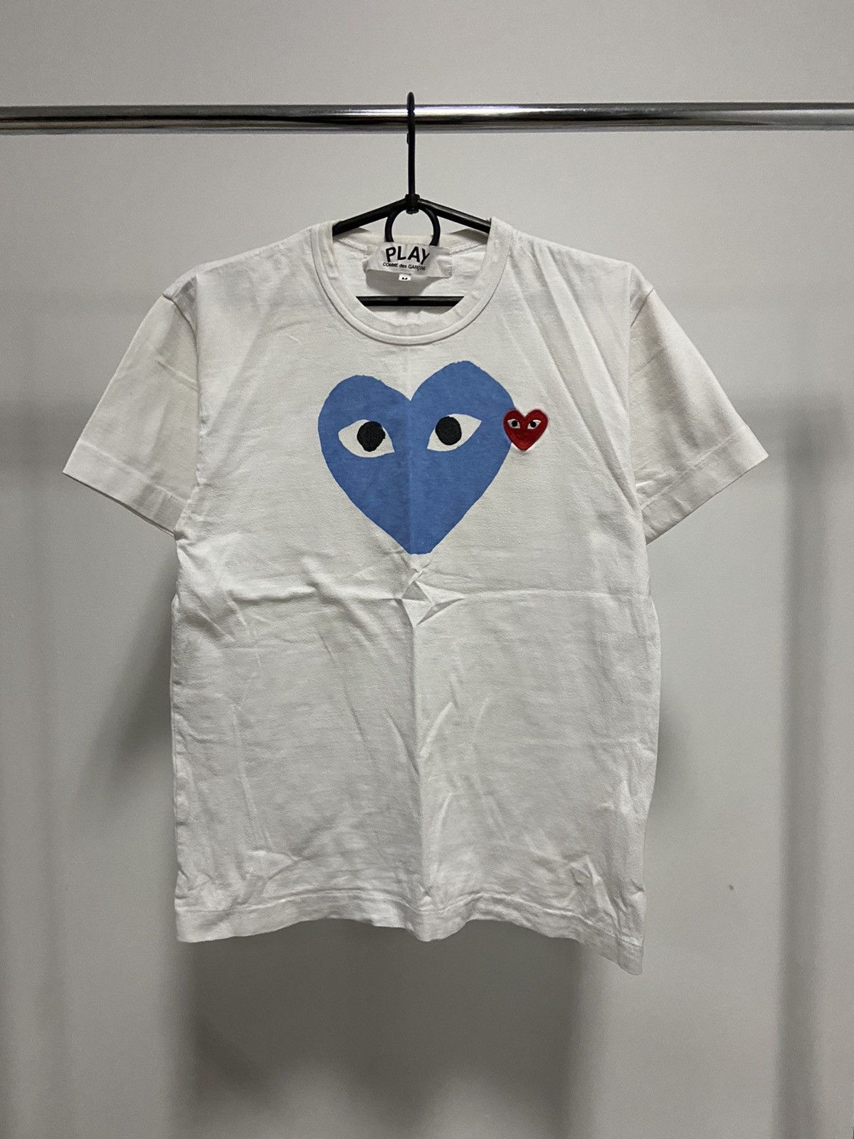 Comme des Garcons PLAY × Japanese Brand × Vintage Play Come Des Garcons Vintage T Shirt Japanese Heart Logo Size US M / EU 48-50 / 2 - 1 Thumbnail