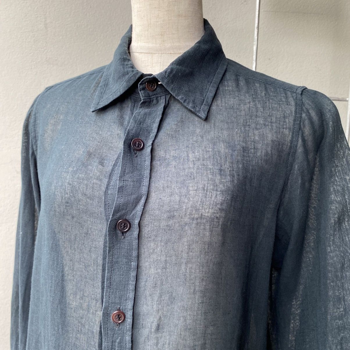 Y's Y’s Yohji Yamamoto Transparent Linen Black Shirt Size XS / US 0-2 / IT 36-38 - 14 Thumbnail