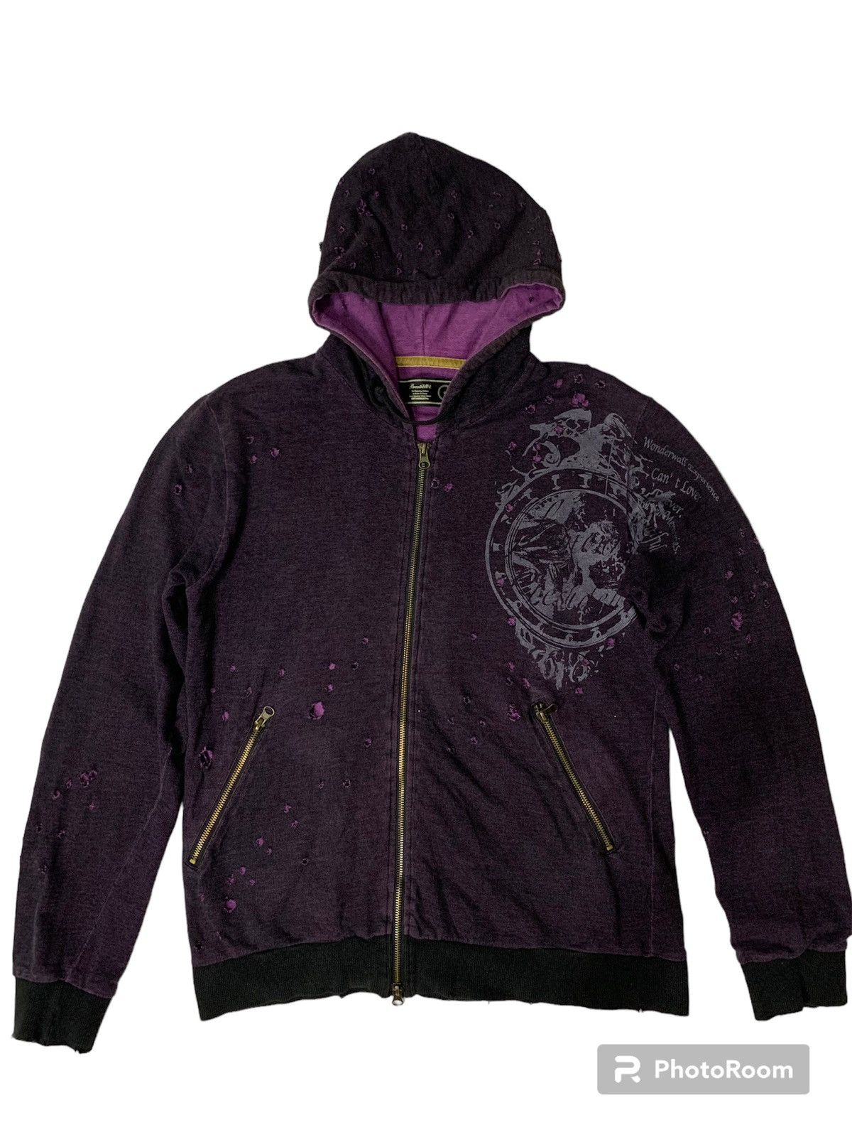 Breathmint Brthbreath Distressed Japanese Punk Hoodie☠️🎌