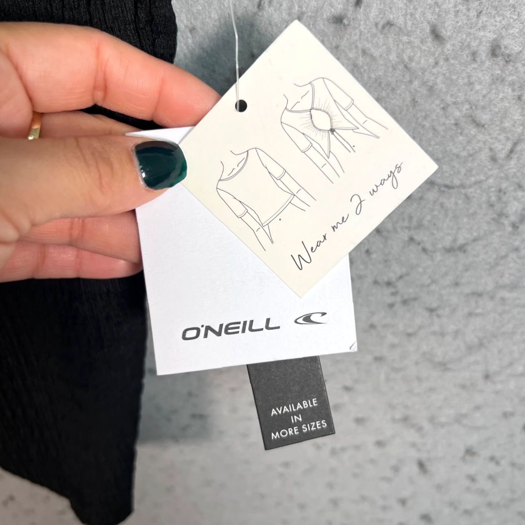 O'Neill ONeill Womens Size Small Black 2-Way Wear Crinkle Crop Top W/ Back Tie NEW! Shirt Cropped Summer Womens Small Black 2-Way Size S / US 4 / IT 40 - 3 Thumbnail