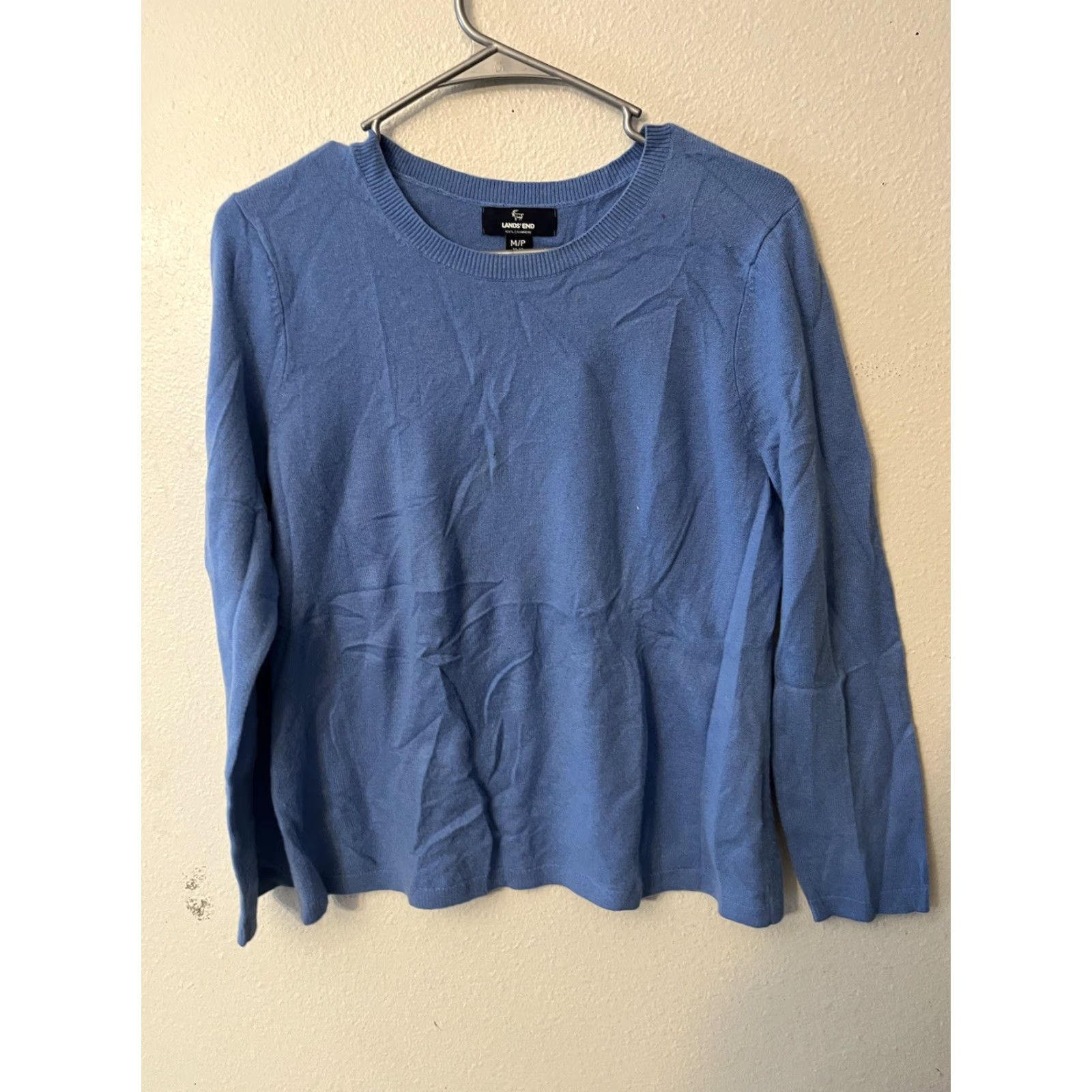 Lands' End Lands' End 100% Cashmere Classic Crewneck Sweater Blue Women’s Petite Medium Size M / US 6-8 / IT 42-44 - 2 Thumbnail