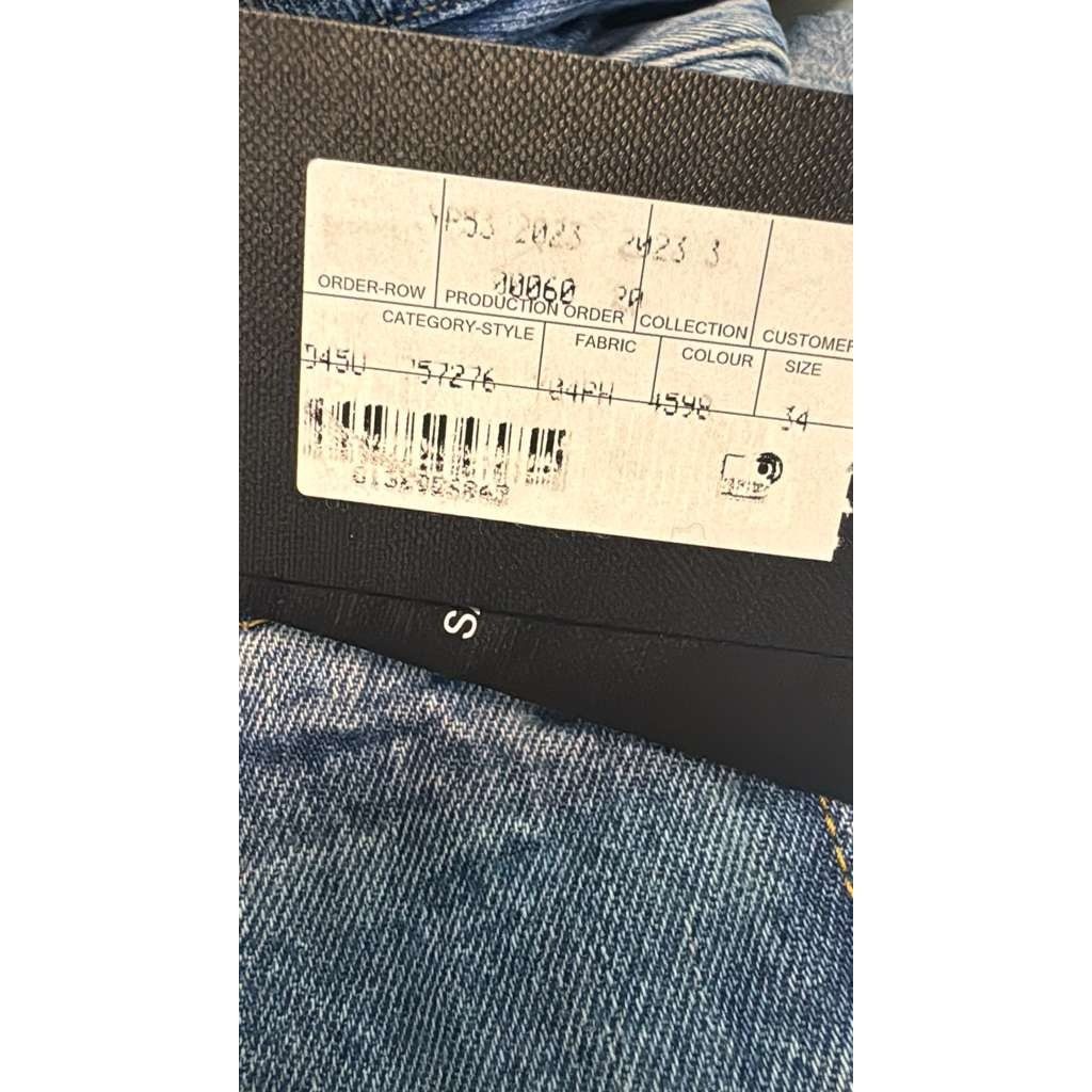 Saint Laurent Paris o1rshd1 Long Extreme Baggy Globe Sky Denim Jeans in Blue Size US 34 / EU 50 - 22 Thumbnail