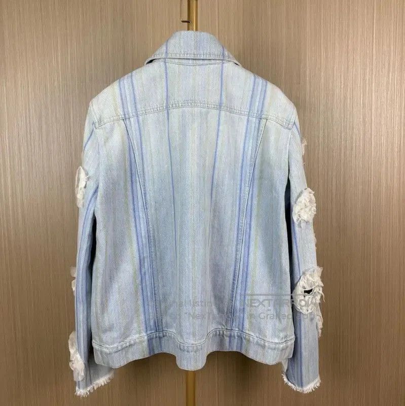 Chanel Chanel Light Blue Cotton Jacket for Women . Size XL / US 12-14 / IT 48-50 - 2 Thumbnail