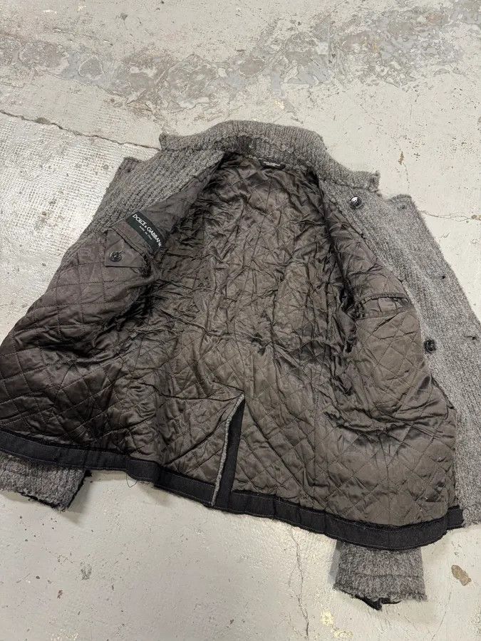 Dolce & Gabbana 2000s Dolce & Gabbana Grey Wool Buttoned Peacoat Jacket Size US M / EU 48-50 / 2 - 8 Thumbnail