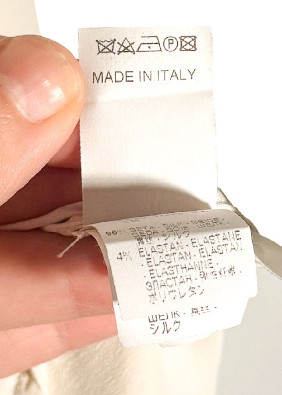 Brunello Cucinelli Brunello Cucinelli Ivory Silk Midi Sleeveless Dress Size S / US 4 / IT 40 - 10 Thumbnail