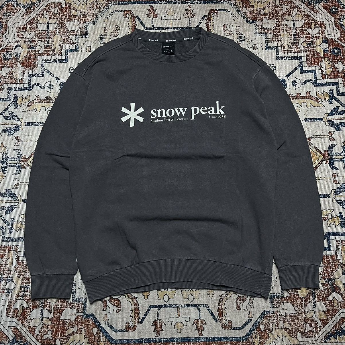 Snow Peak Logo Sweatshirt Washed Size US XL / EU 56 / 4 - 1 Thumbnail