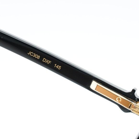 Jimmy Choo Jimmy Choo JC308 0DXF 00 Eyeglasses Shiny Black/Gold 54mm Size ONE SIZE - 7 Thumbnail